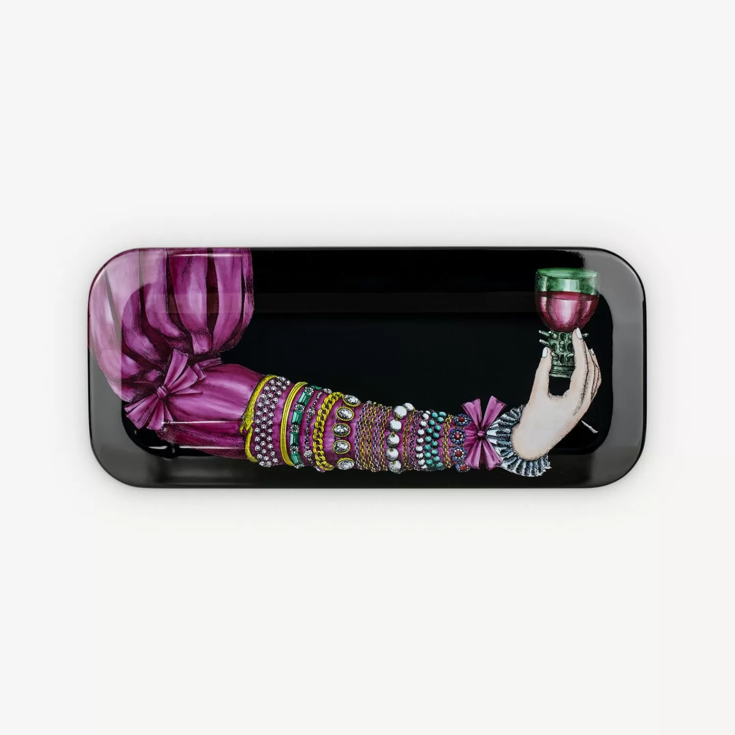 Decorative Trays And Pliants<Fornasetti Tray Braccio Ingioiellato Multicolour
