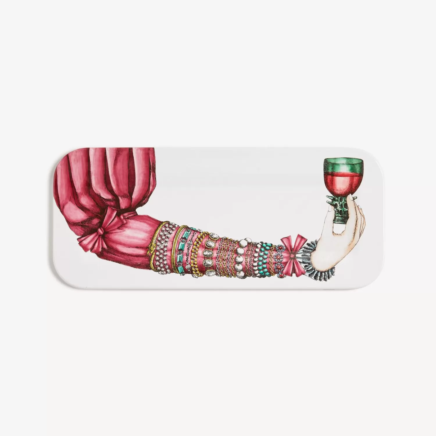 Decorative Trays And Pliants<Fornasetti Tray Braccio Ingioiellato Multicolour