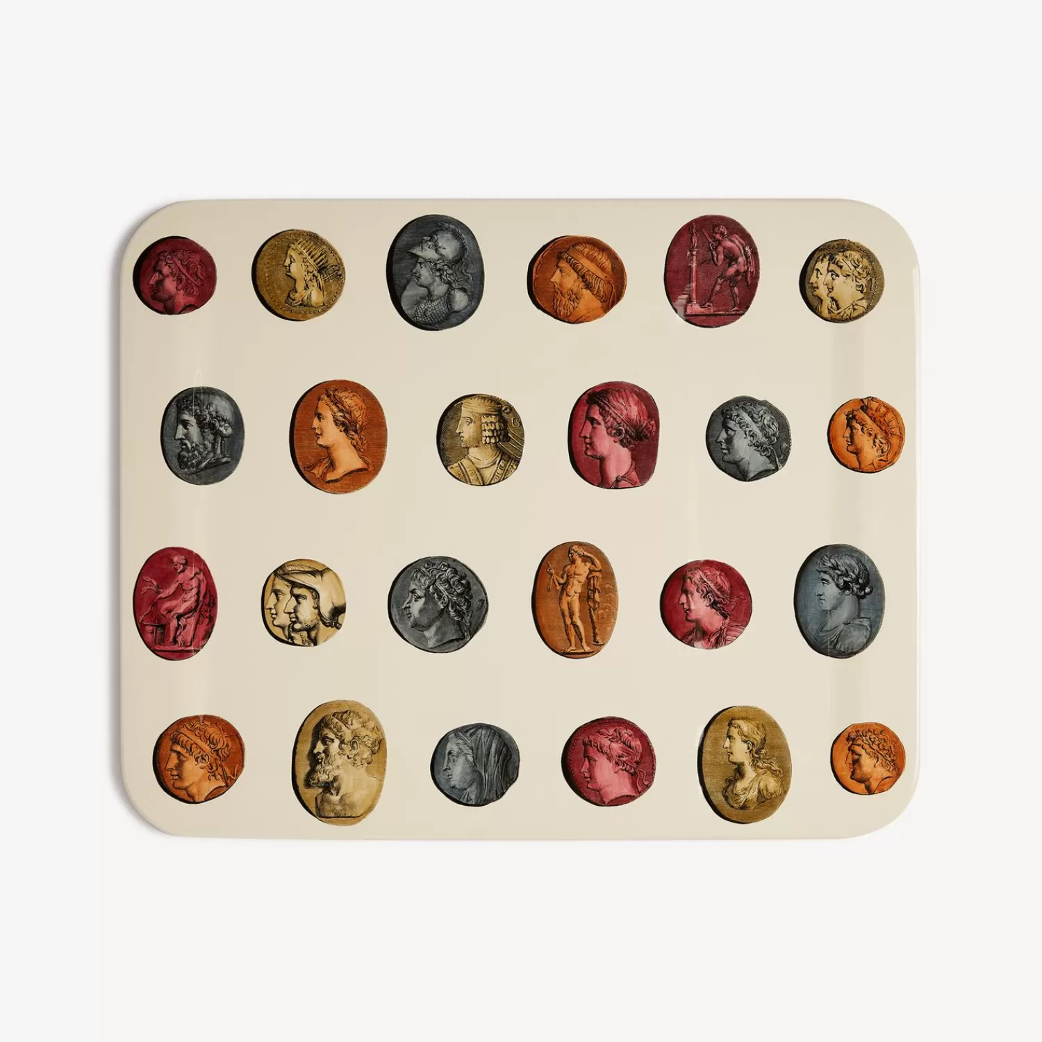 Decorative Trays And Pliants<Fornasetti Tray Cammei Multicolour