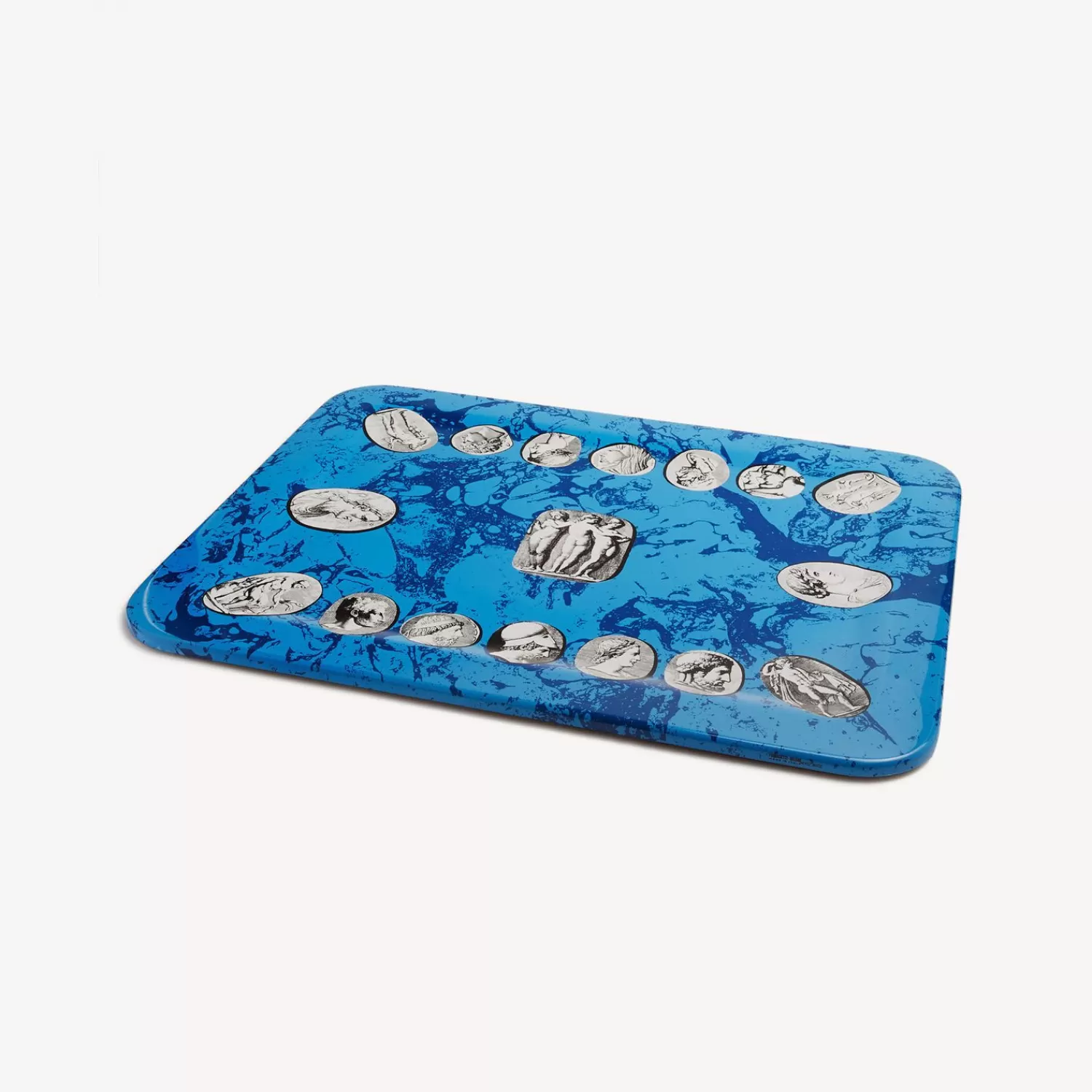 Decorative Trays And Pliants<Fornasetti Tray Cammei White/Black/Azzurro