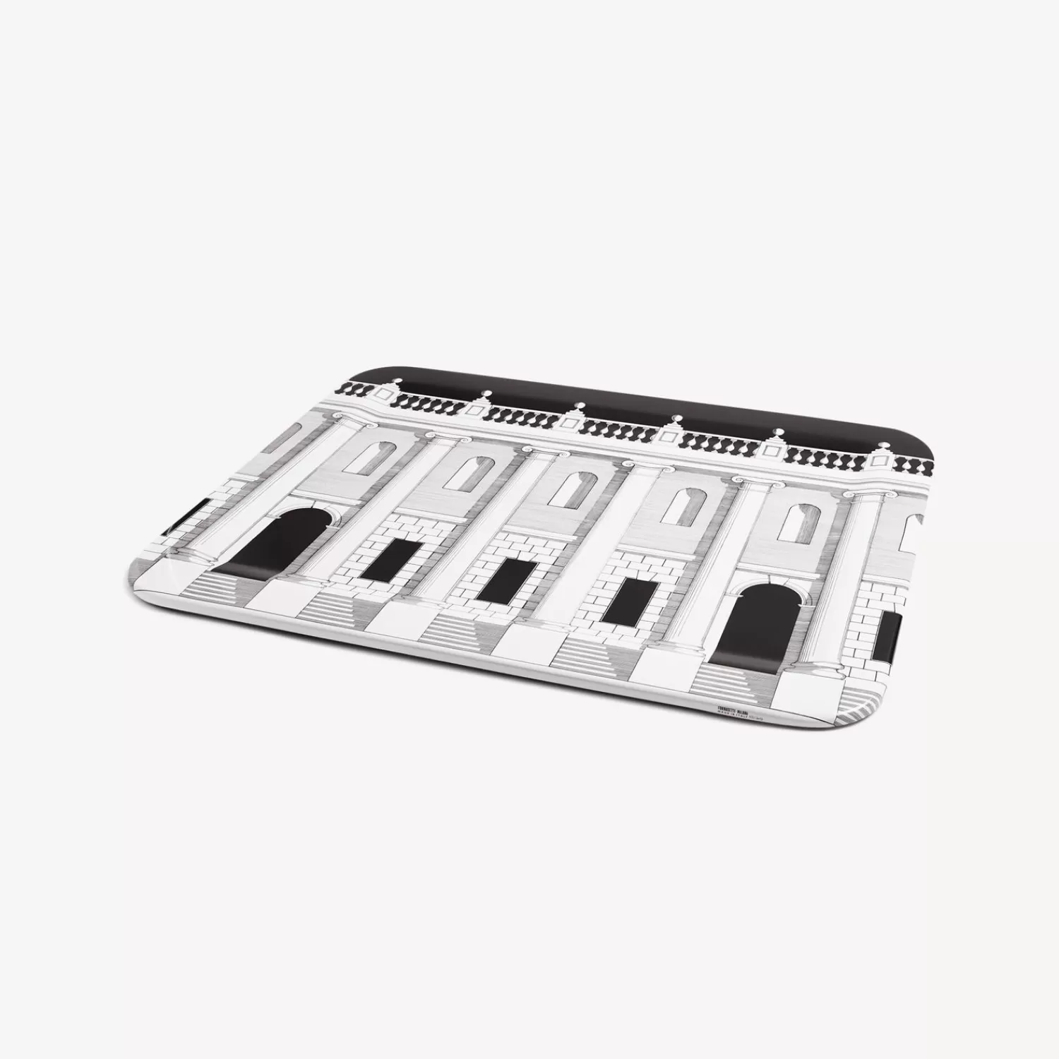 Decorative Trays And Pliants<Fornasetti Tray Casa Con Colonne White/Black