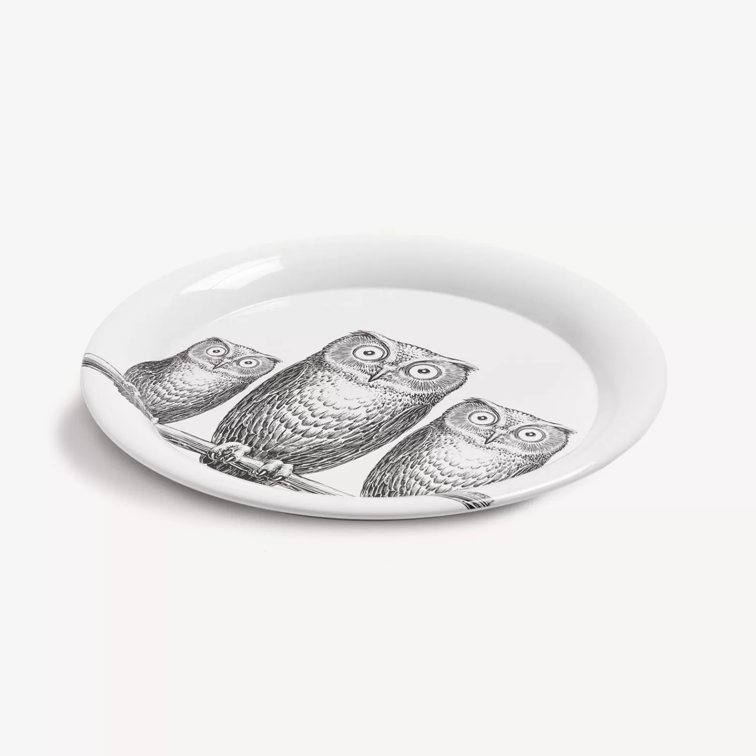 Decorative Trays And Pliants<Fornasetti Tray Civette White/Black