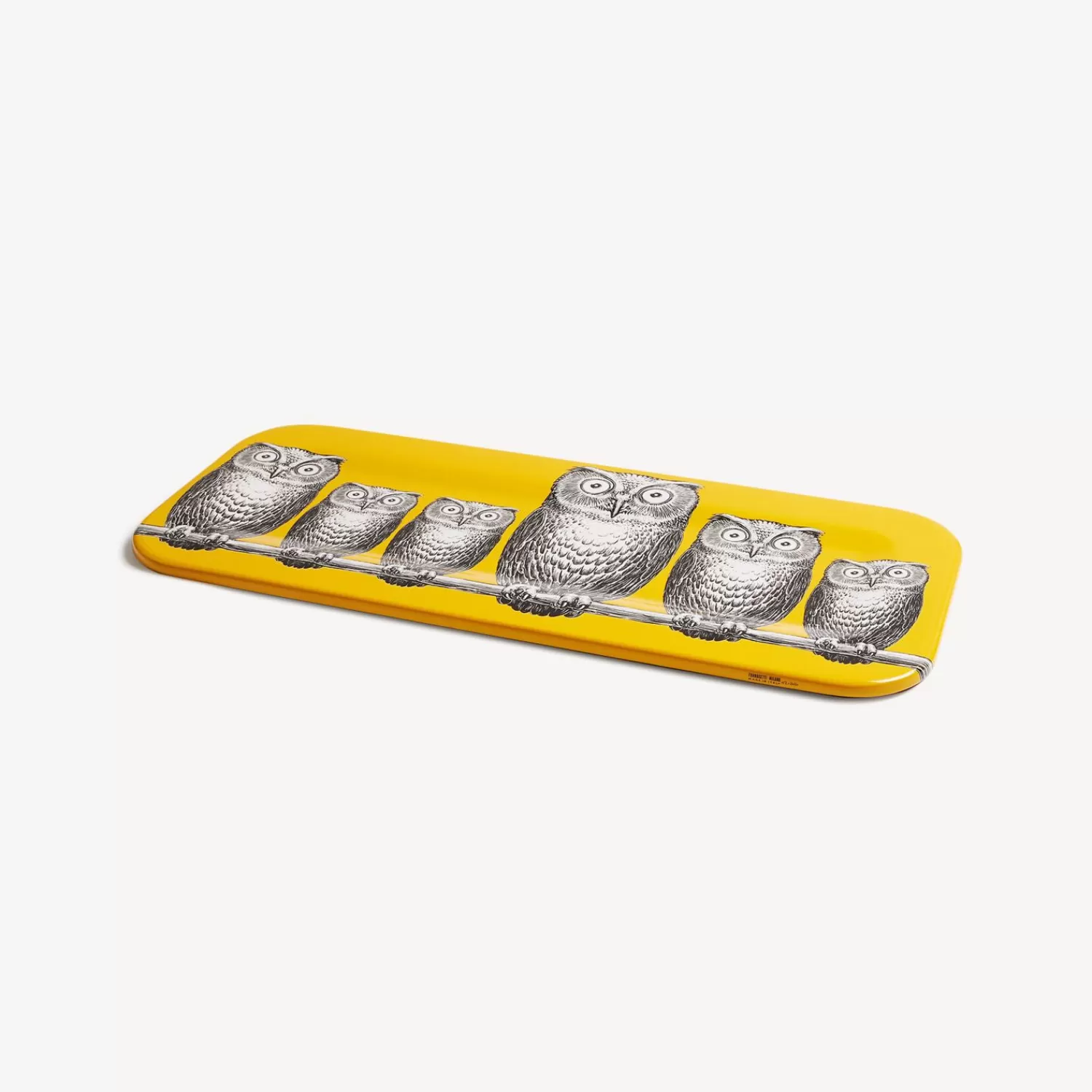 Decorative Trays And Pliants<Fornasetti Tray Civette White/Black/Yellow