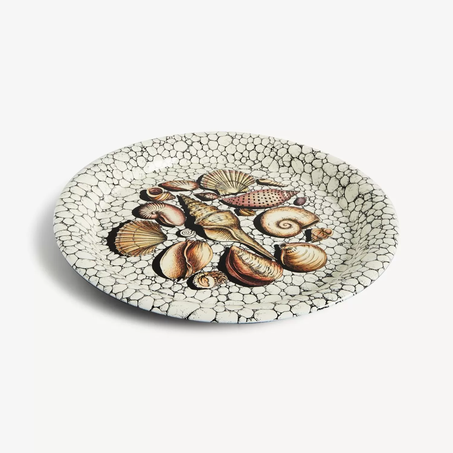 Decorative Trays And Pliants<Fornasetti Tray Conchiglie E Ciotoli Multicolour