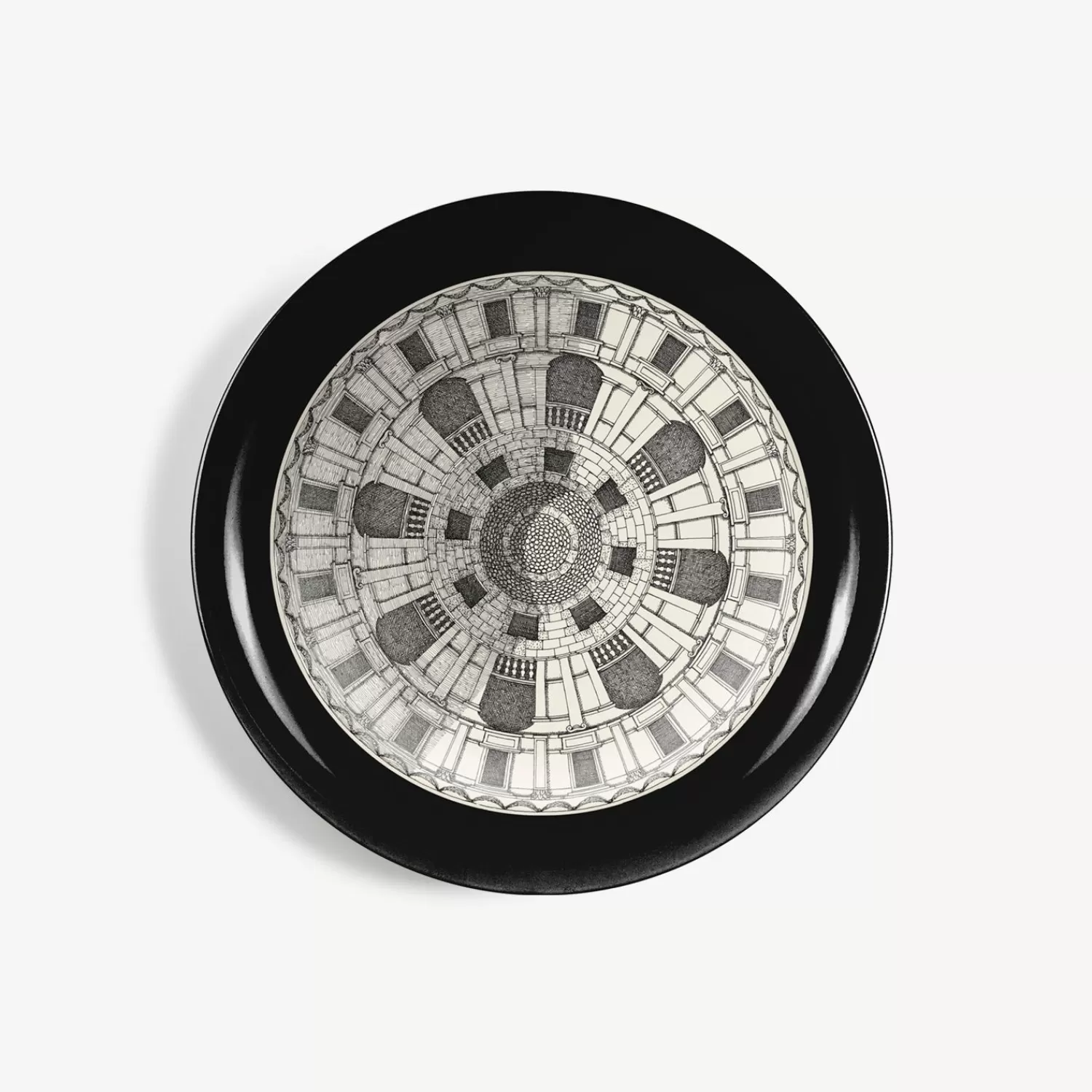 Decorative Trays And Pliants<Fornasetti Tray Cortile N.1 White/Black