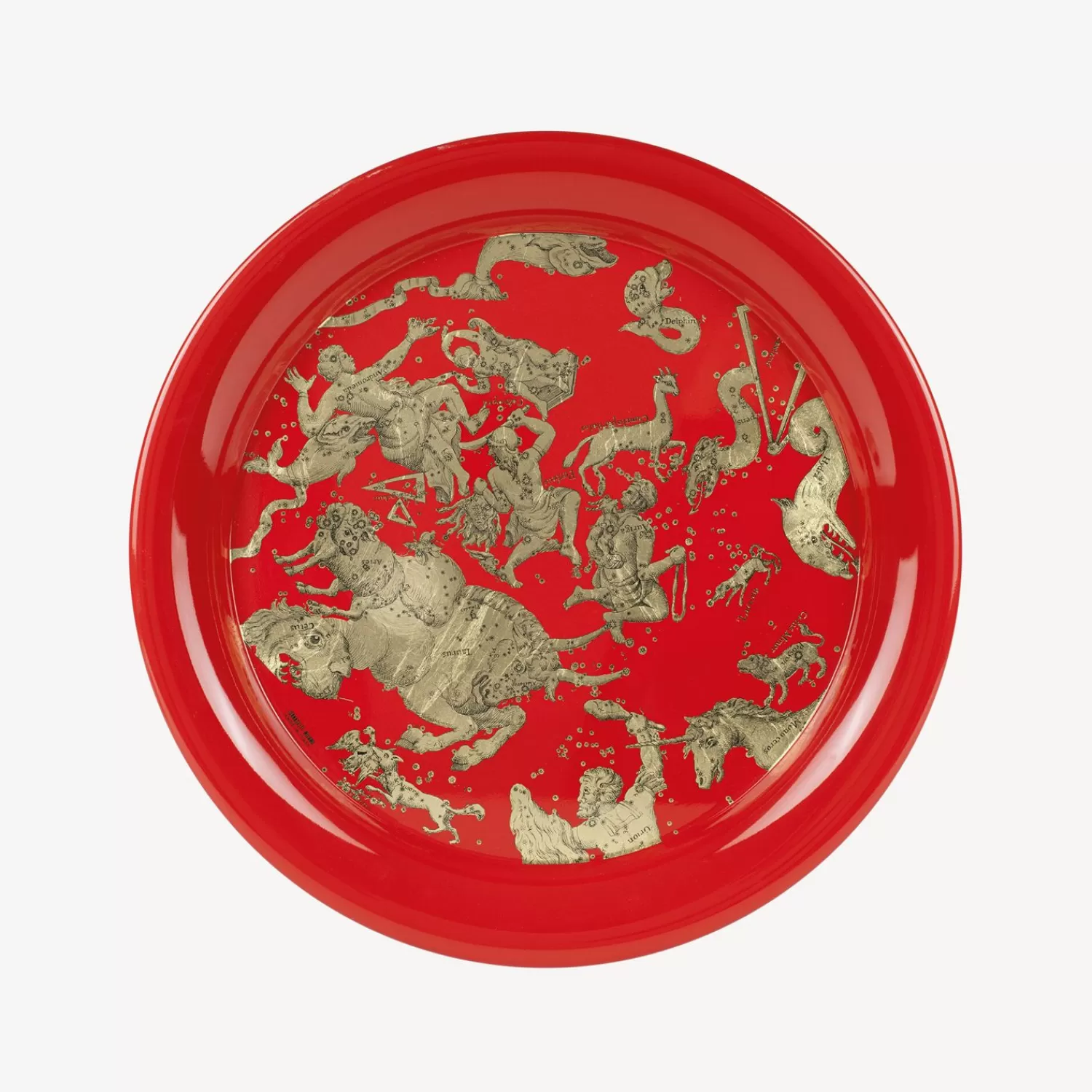 Decorative Trays And Pliants<Fornasetti Tray Emisfero Gold/Red