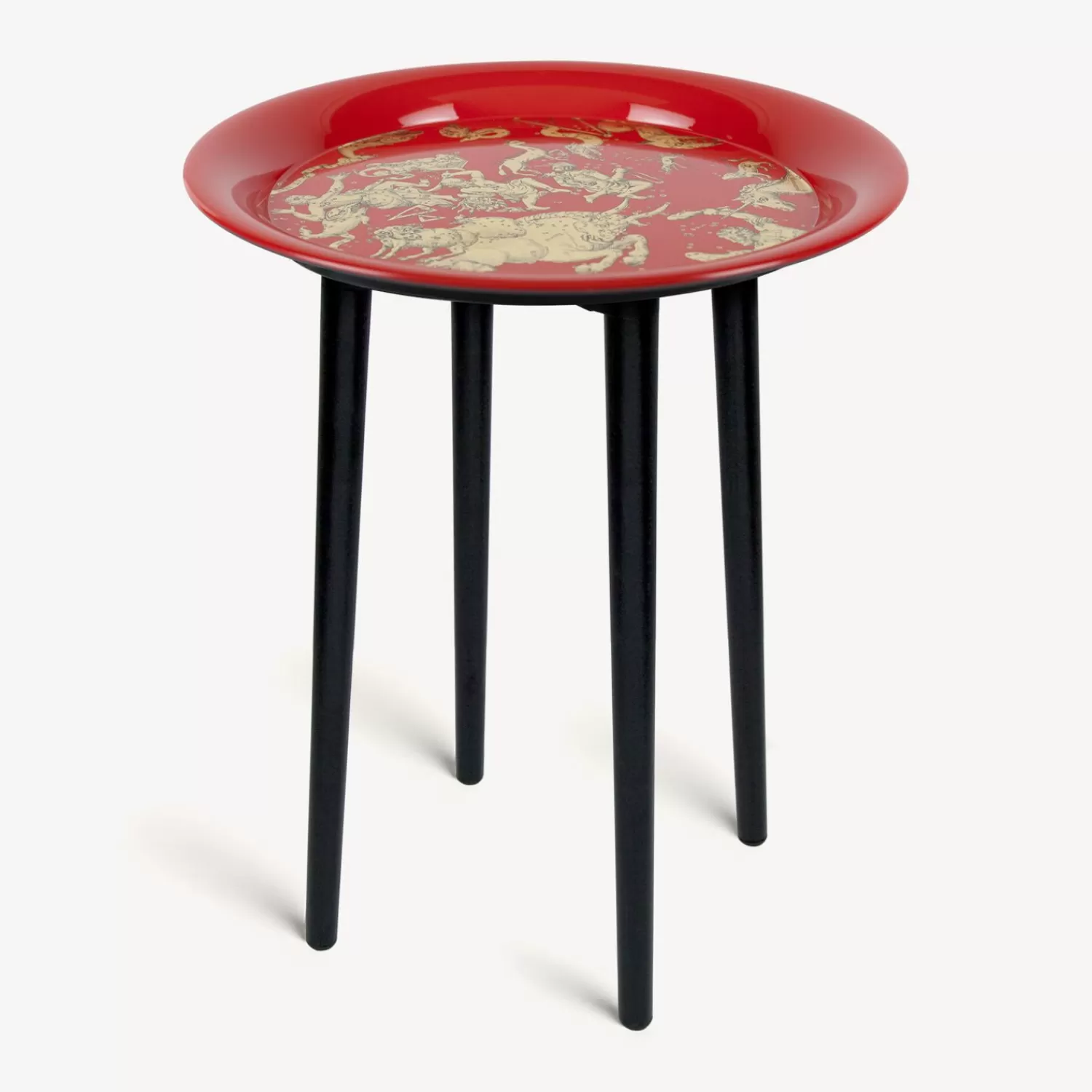Decorative Trays And Pliants<Fornasetti Tray Emisfero Gold/Red