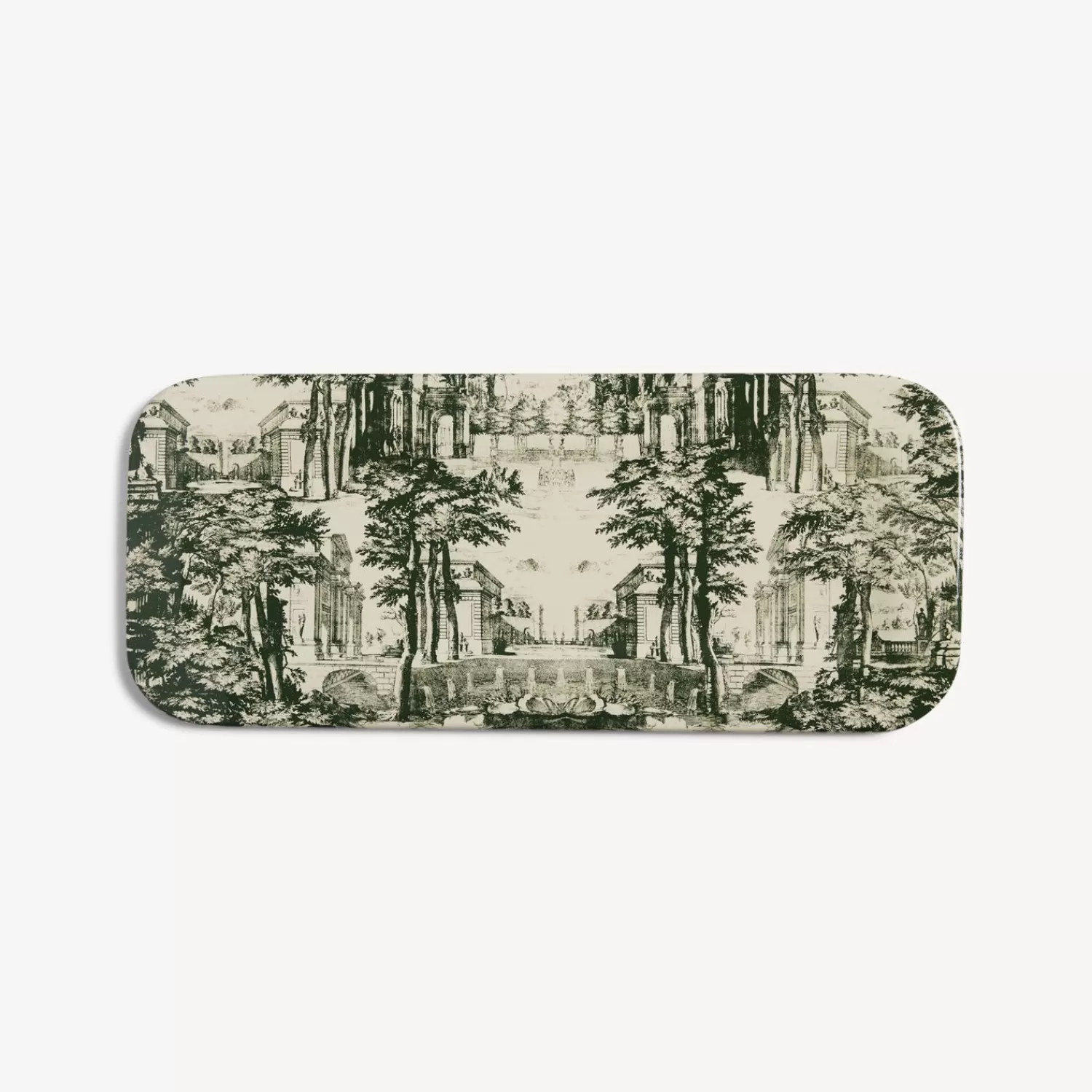 Decorative Trays And Pliants<Fornasetti Tray Giardino Settecentesco Green/Ivory