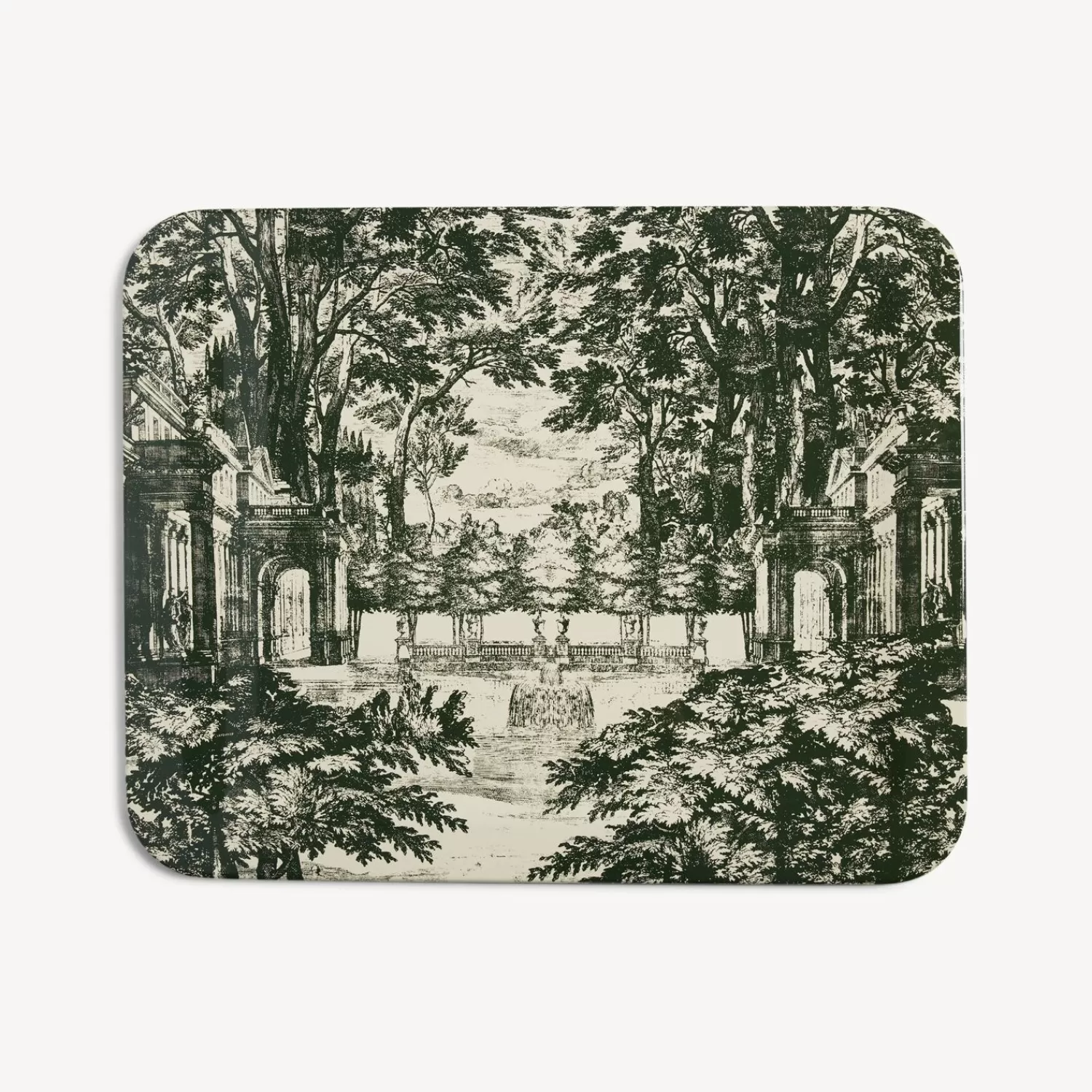 Decorative Trays And Pliants<Fornasetti Tray Giardino Settecentesco Green/Ivory