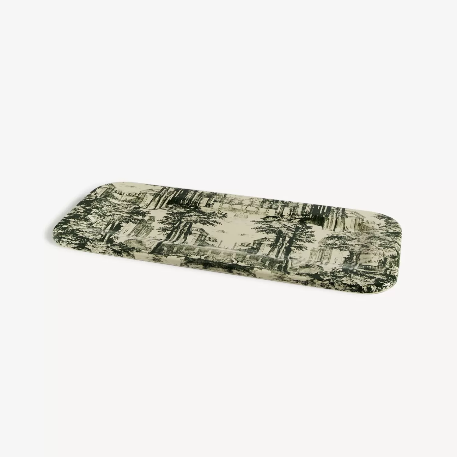 Decorative Trays And Pliants<Fornasetti Tray Giardino Settecentesco Green/Ivory