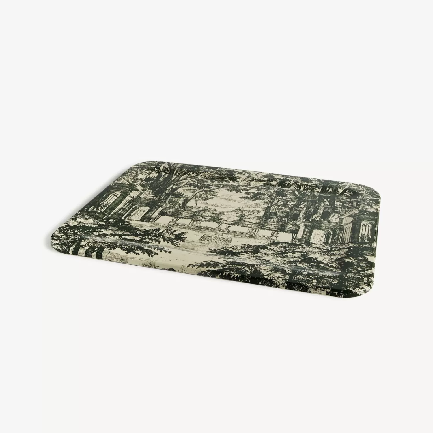 Decorative Trays And Pliants<Fornasetti Tray Giardino Settecentesco Green/Ivory