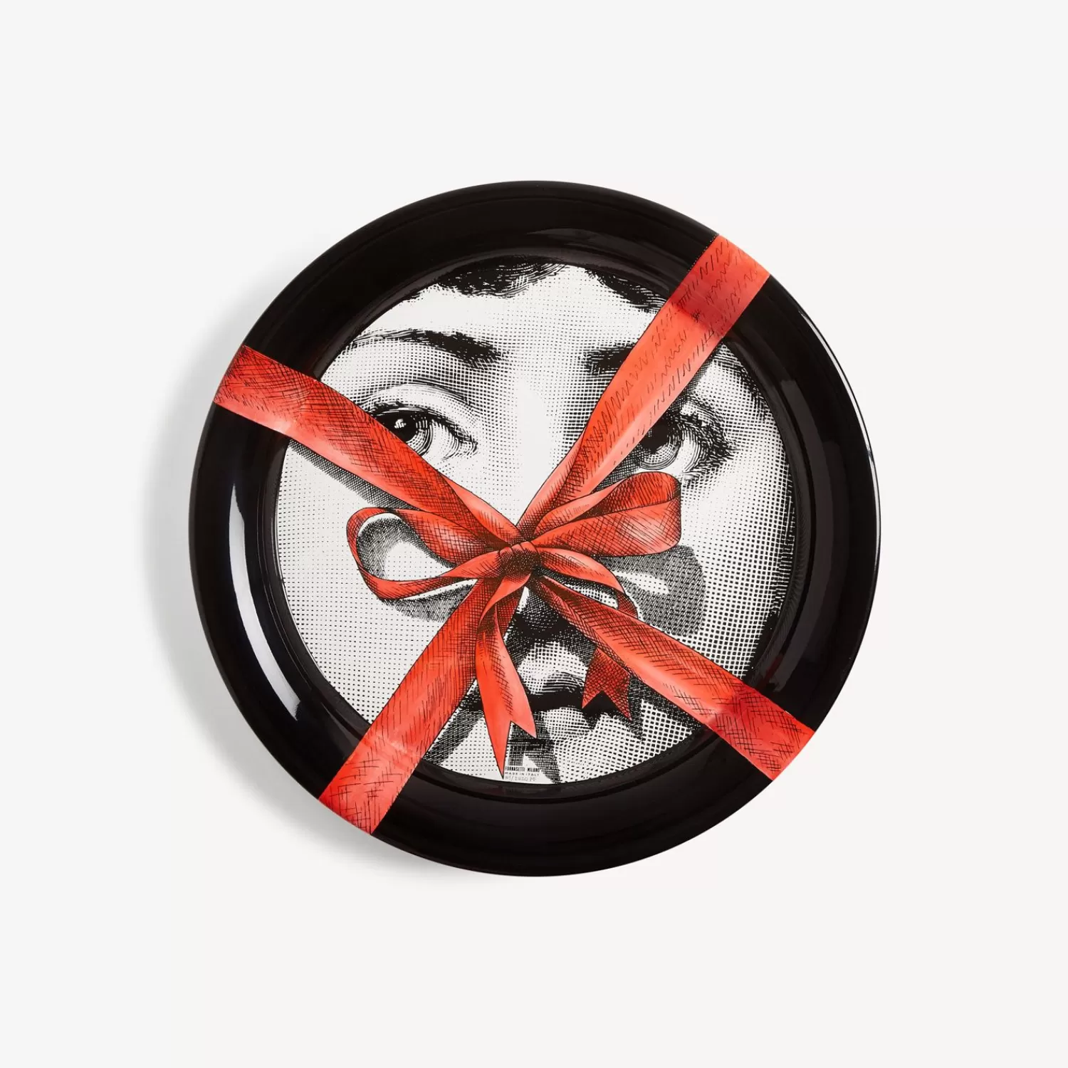 Decorative Trays And Pliants<Fornasetti Tray Gift Tema E Variazioni N.171 White/Black/Red