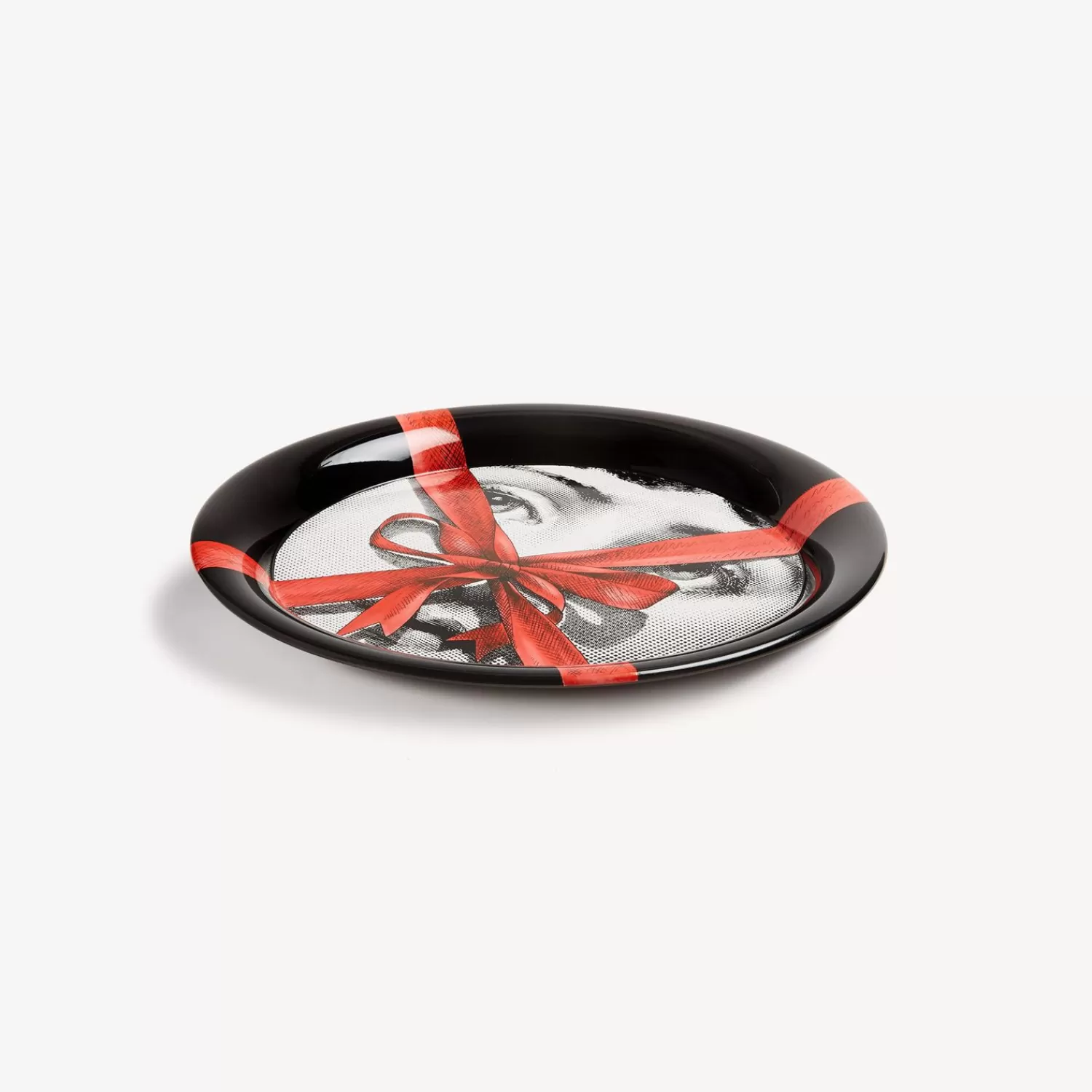 Decorative Trays And Pliants<Fornasetti Tray Gift Tema E Variazioni N.171 White/Black/Red