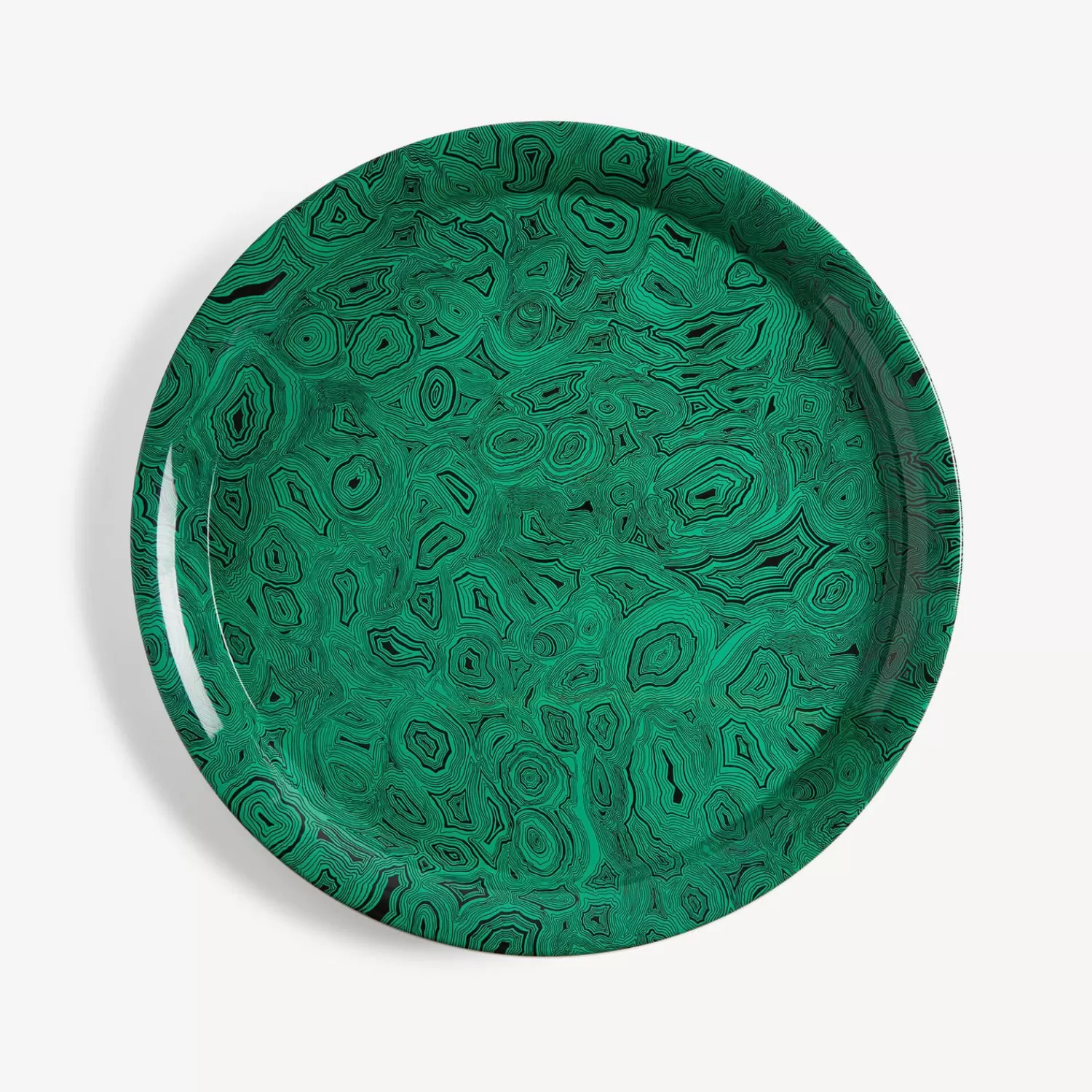 Decorative Trays And Pliants<Fornasetti Tray Green Malachite Green/Black