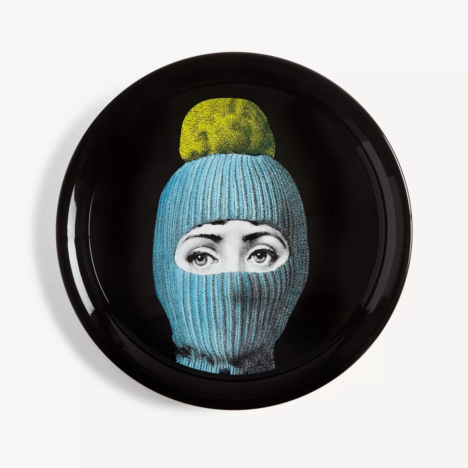 Decorative Trays And Pliants<Fornasetti Tray Lux Gstaad Light Blue/Yellow/Black