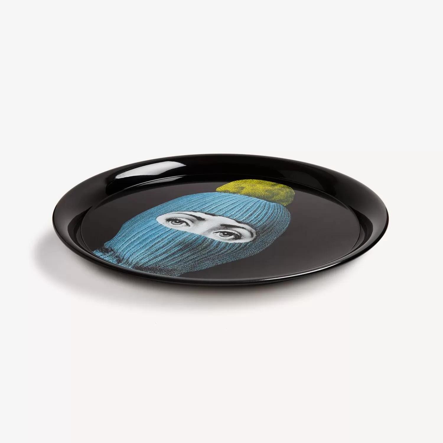 Decorative Trays And Pliants<Fornasetti Tray Lux Gstaad Light Blue/Yellow/Black