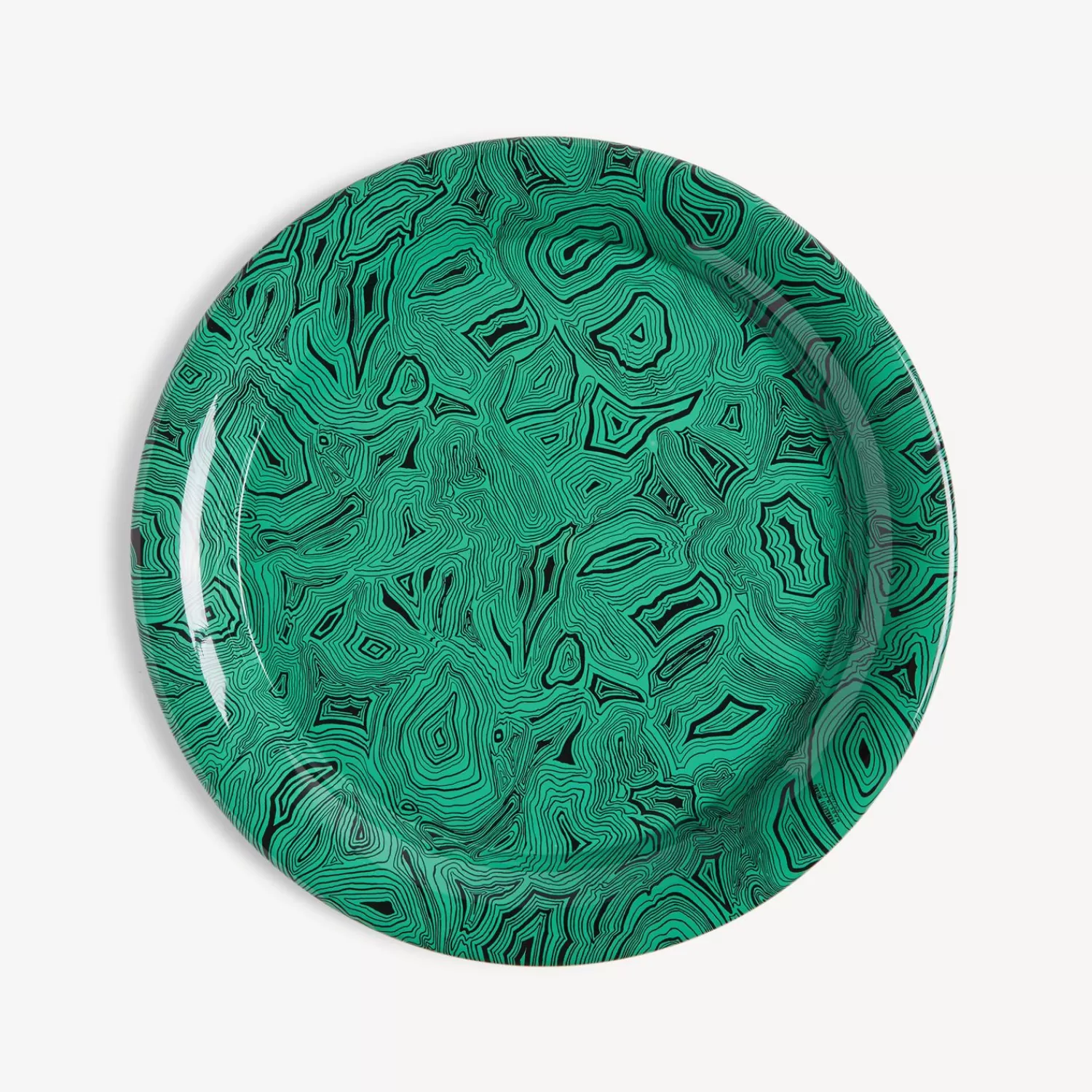 Decorative Trays And Pliants<Fornasetti Tray Malachite Green/Black