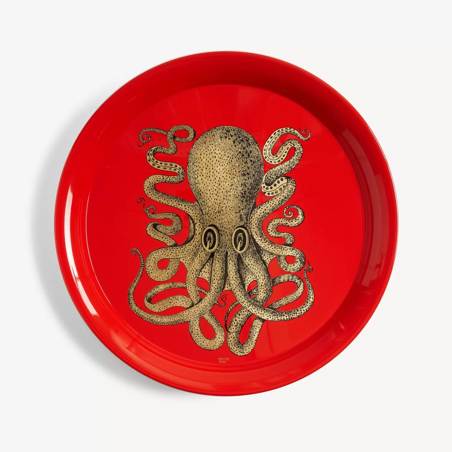 Decorative Trays And Pliants<Fornasetti Tray Polipo Gold Gold/Red