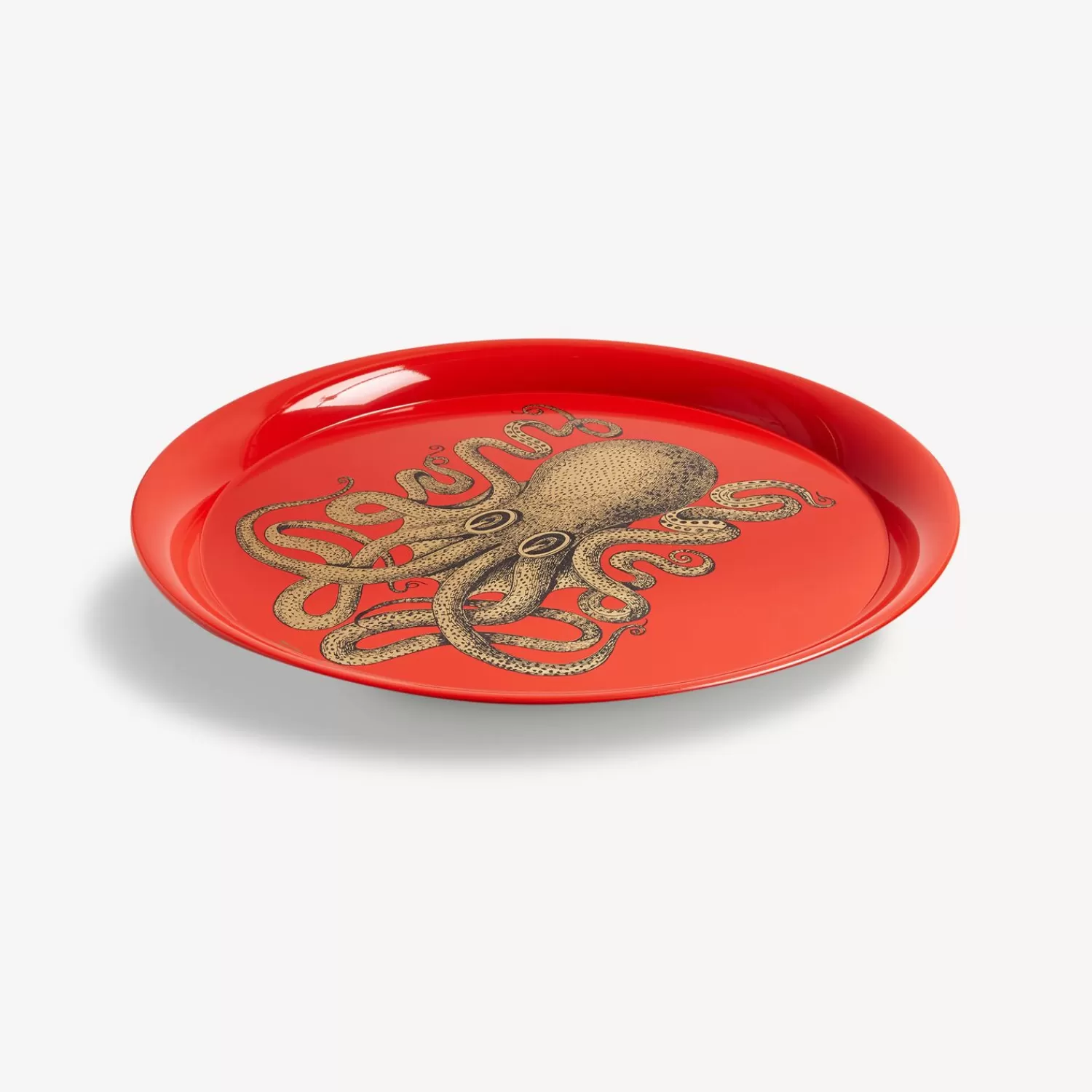 Decorative Trays And Pliants<Fornasetti Tray Polipo Gold Gold/Red