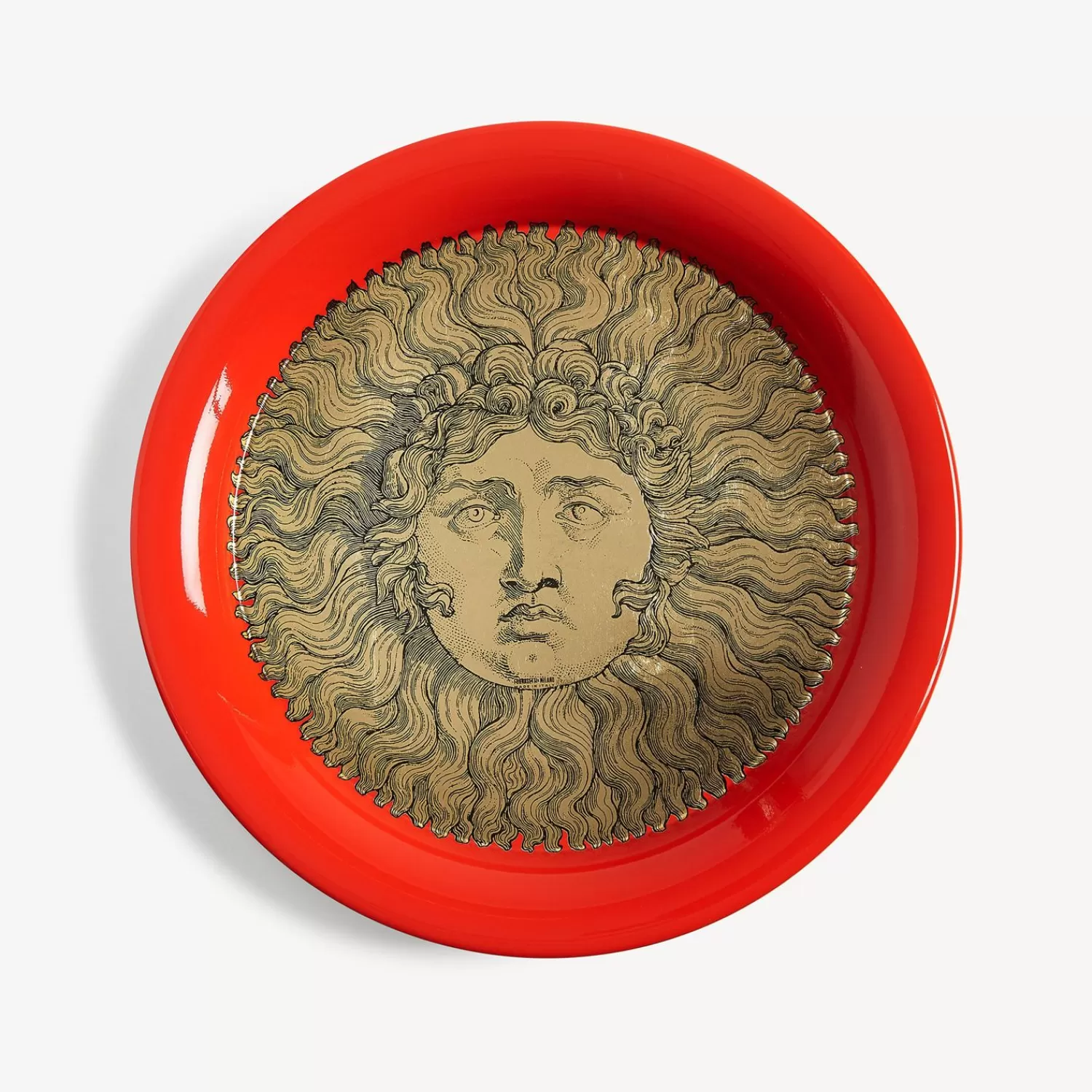 Decorative Trays And Pliants<Fornasetti Tray Re Sole White/Black/Red