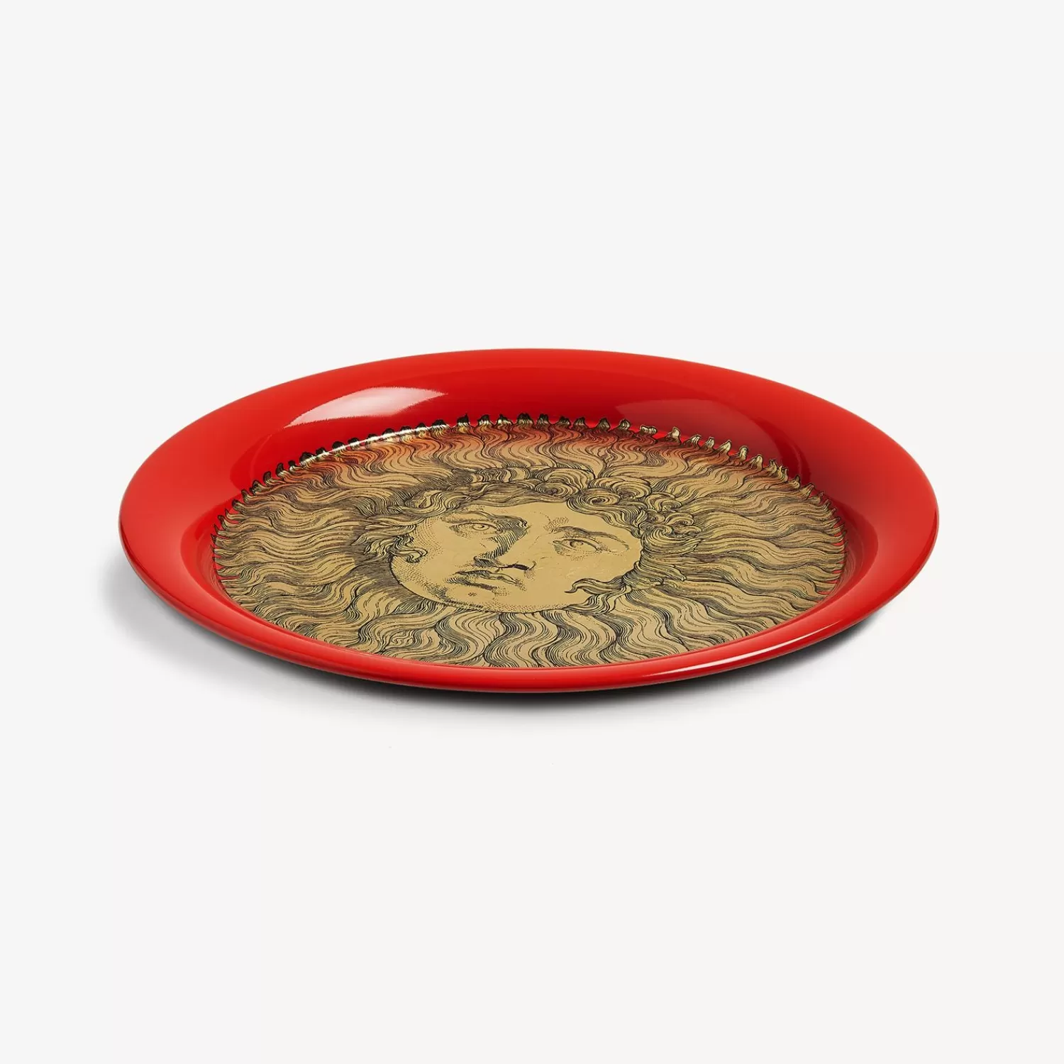 Decorative Trays And Pliants<Fornasetti Tray Re Sole White/Black/Red