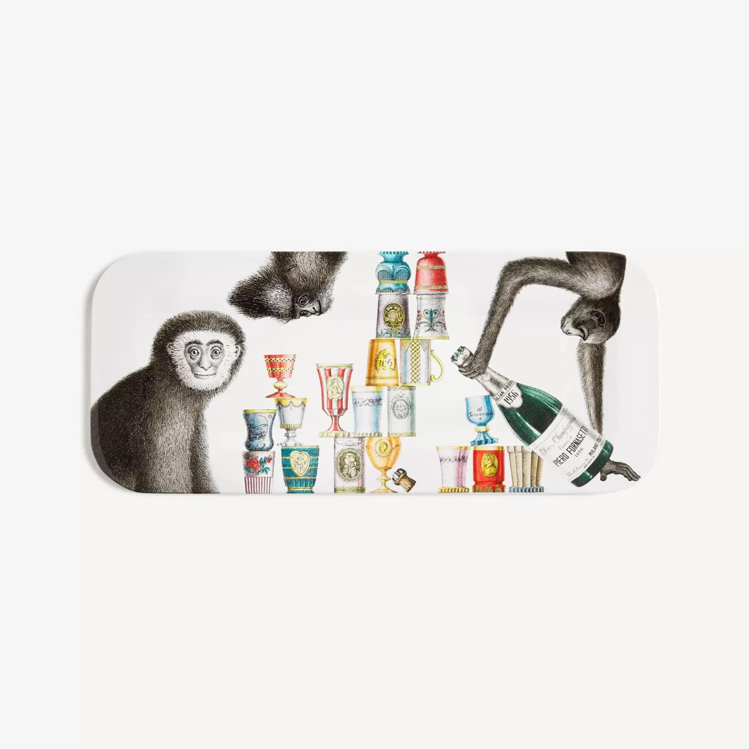 Decorative Trays And Pliants<Fornasetti Tray Scimmie Multicolour
