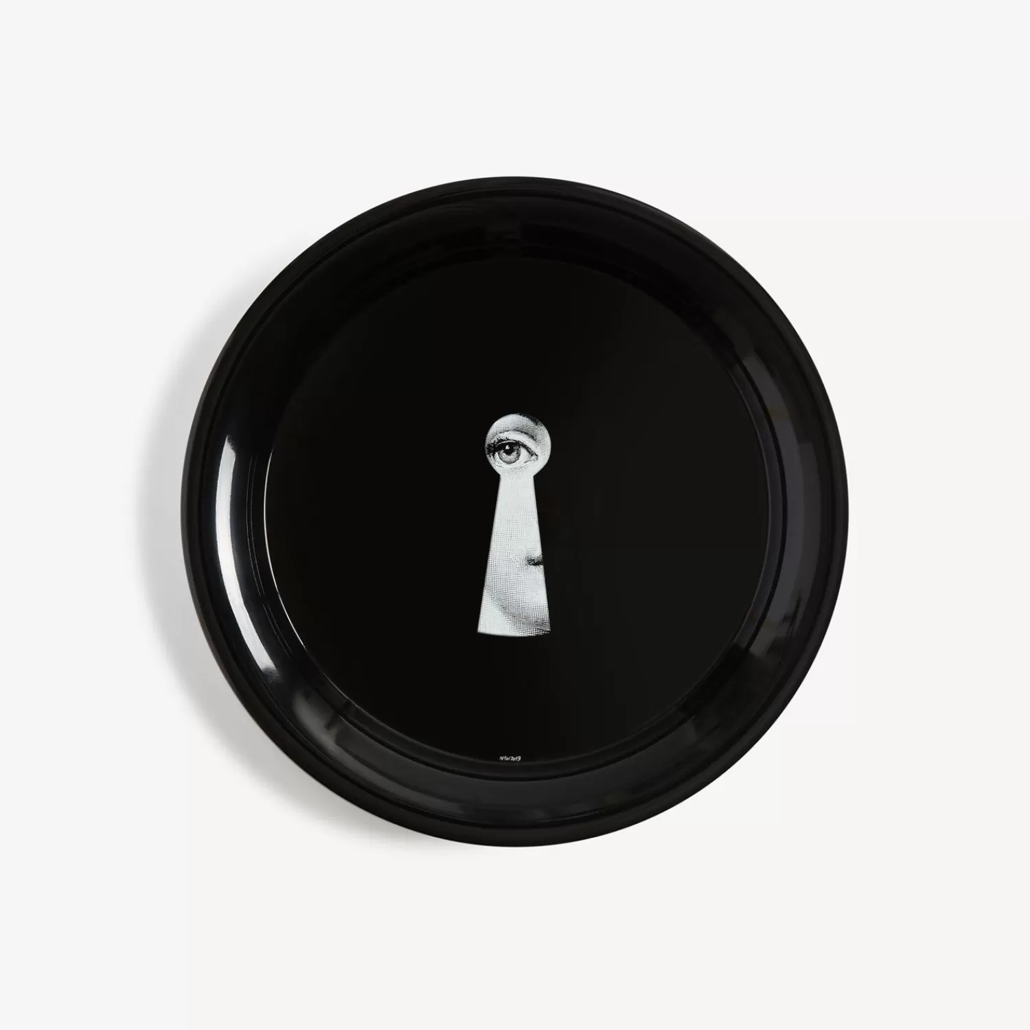Decorative Trays And Pliants<Fornasetti Tray Serratura On White/Black