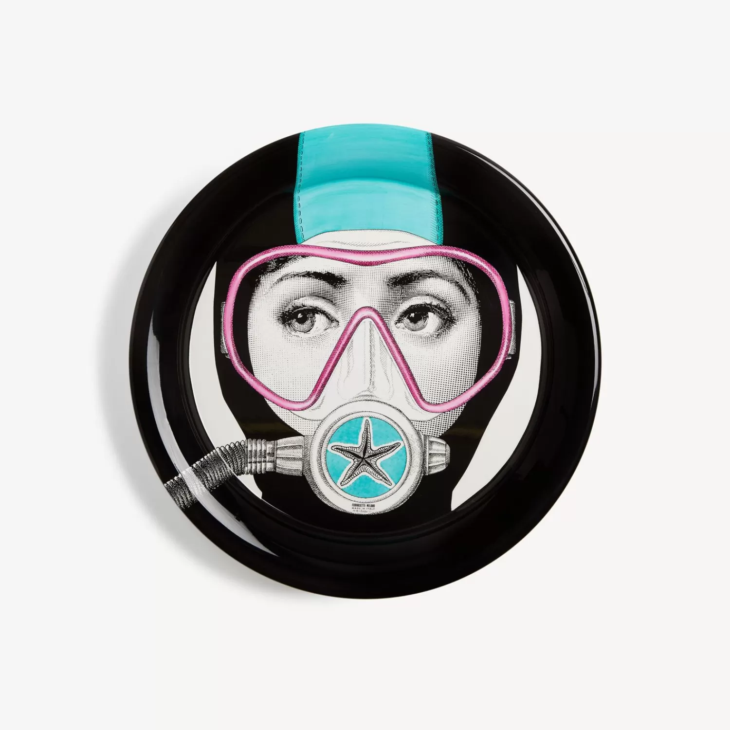 Decorative Trays And Pliants<Fornasetti Tray Silviasub Turquoise/Pink/Black