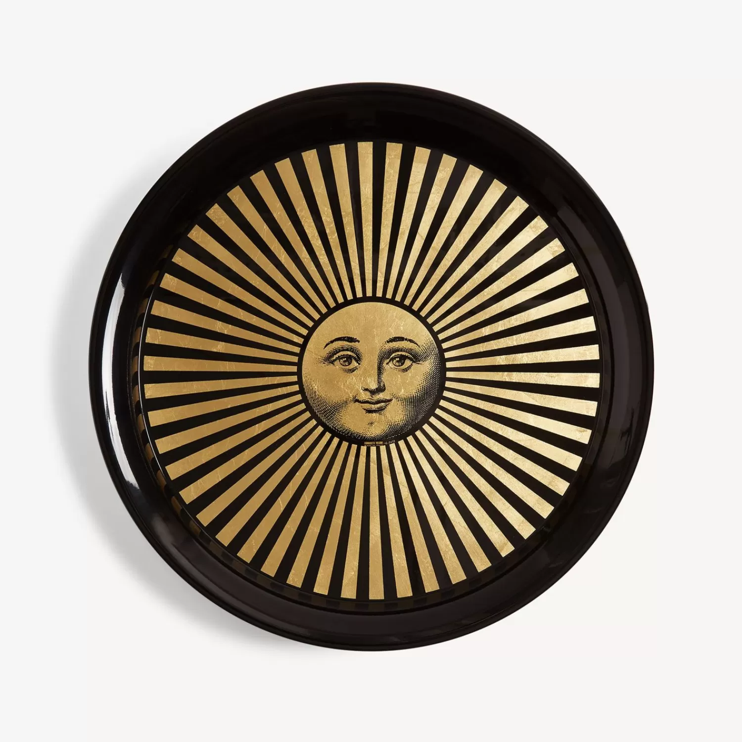 Decorative Trays And Pliants<Fornasetti Tray Sole Raggiante Gold/Black