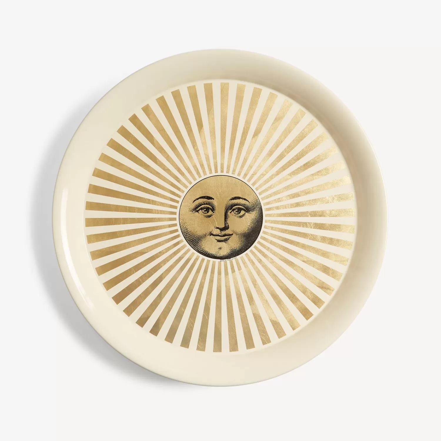 Decorative Trays And Pliants<Fornasetti Tray Sole Raggiante Gold/White