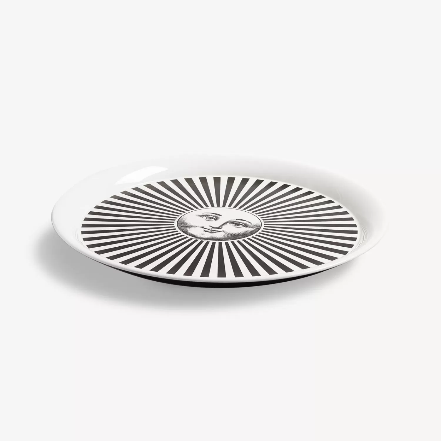 Decorative Trays And Pliants<Fornasetti Tray Sole Raggiante White/Black