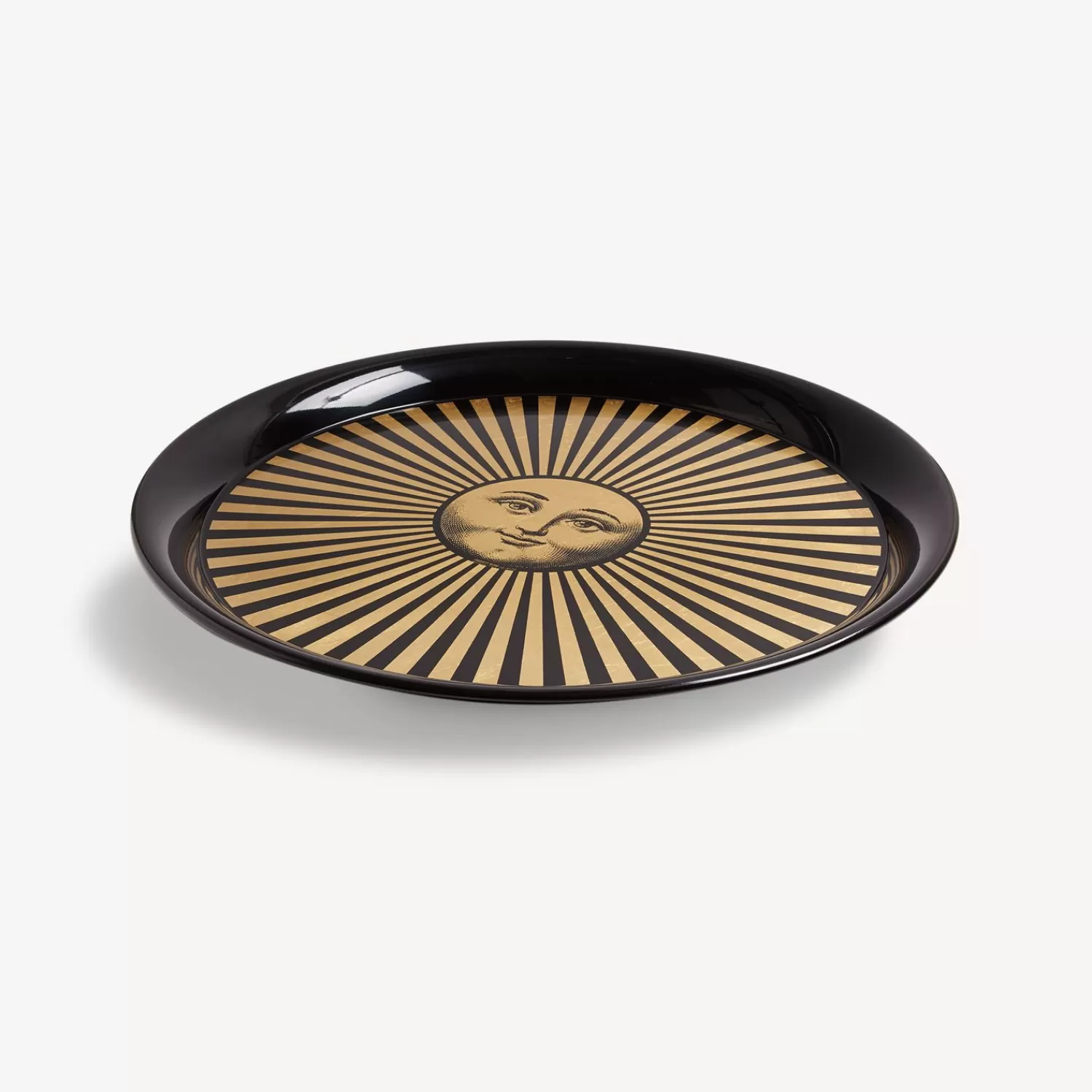 Decorative Trays And Pliants<Fornasetti Tray Sole Raggiante Gold/Black