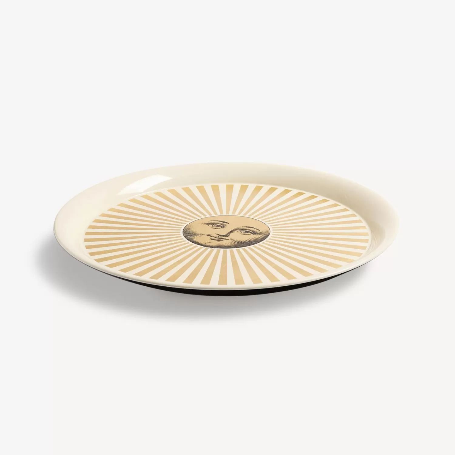 Decorative Trays And Pliants<Fornasetti Tray Sole Raggiante Gold/White