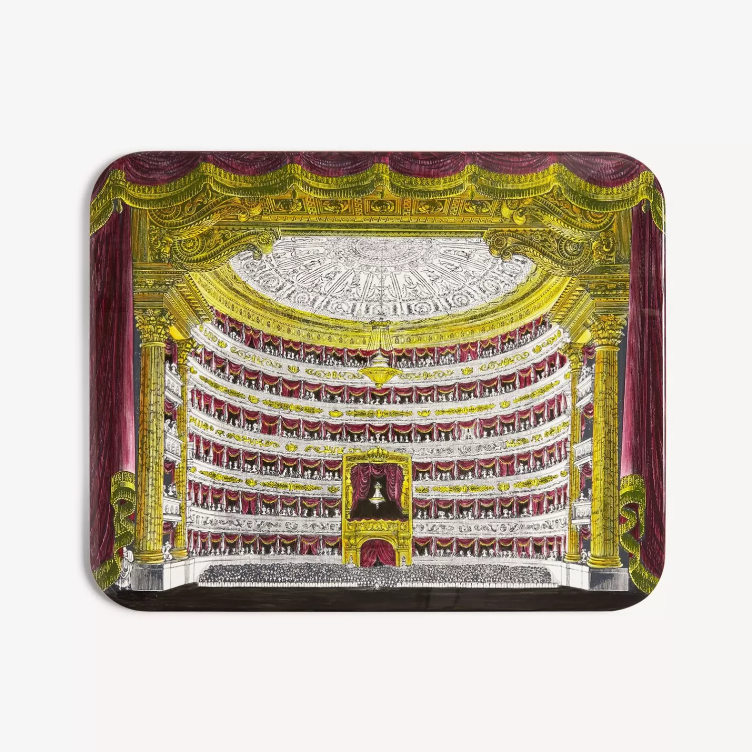 Decorative Trays And Pliants<Fornasetti Tray Teatro Scala Interno Multicolour