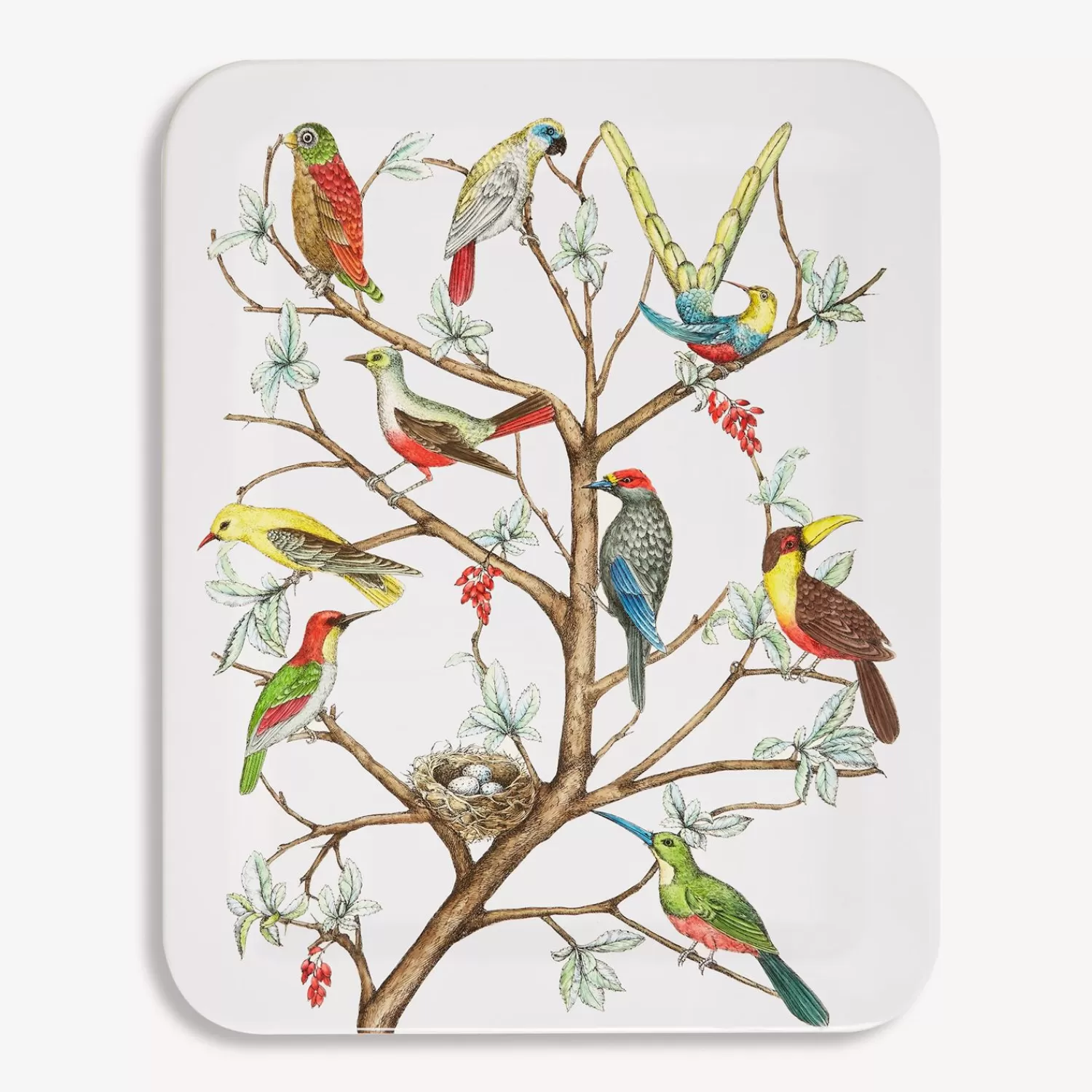 Decorative Trays And Pliants<Fornasetti Tray Uccelli Multicolour