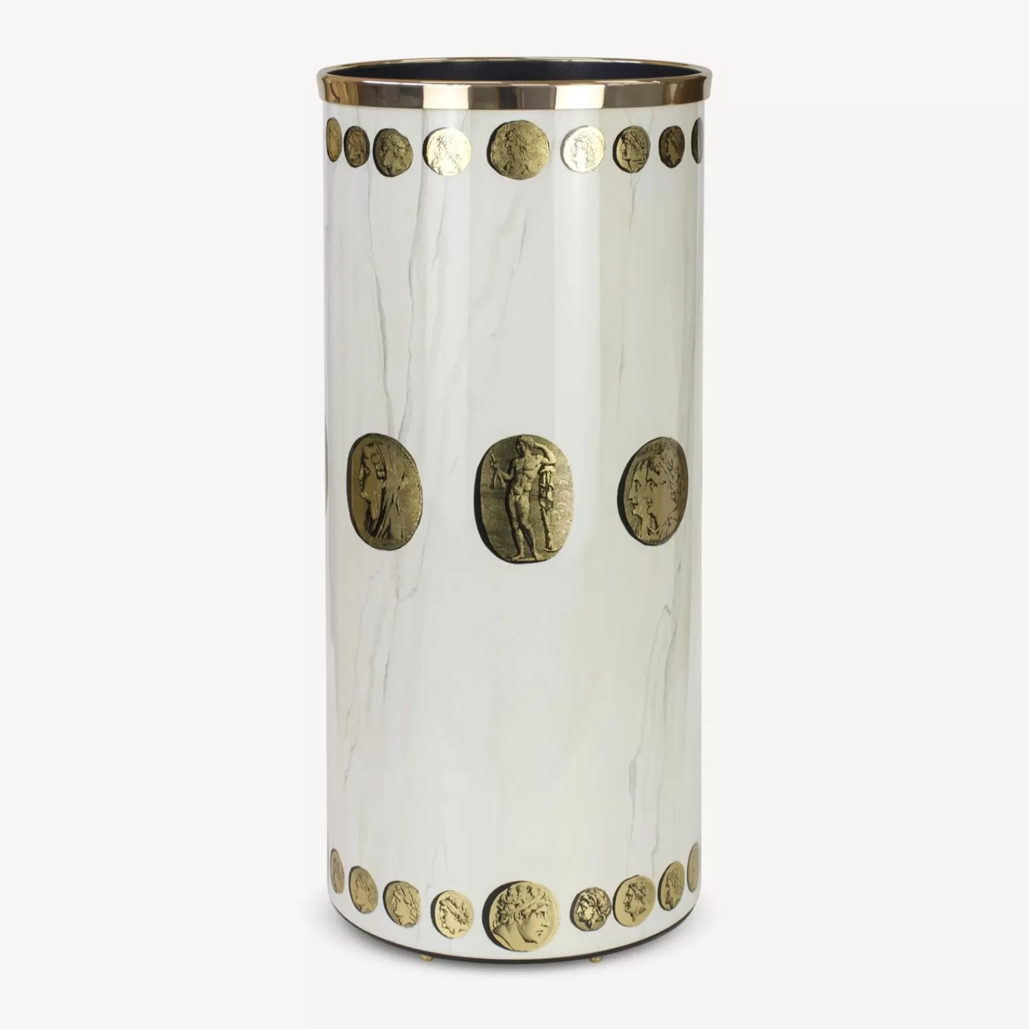 Umbrella Stands<Fornasetti Umbrella Stand Cammei Gold/Ivory
