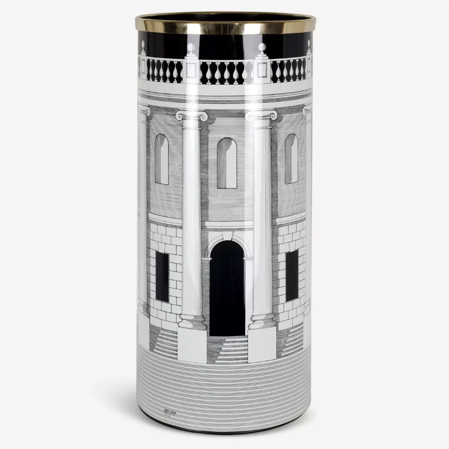 Umbrella Stands<Fornasetti Umbrella Stand Casa Con Colonne White/Black/Gold