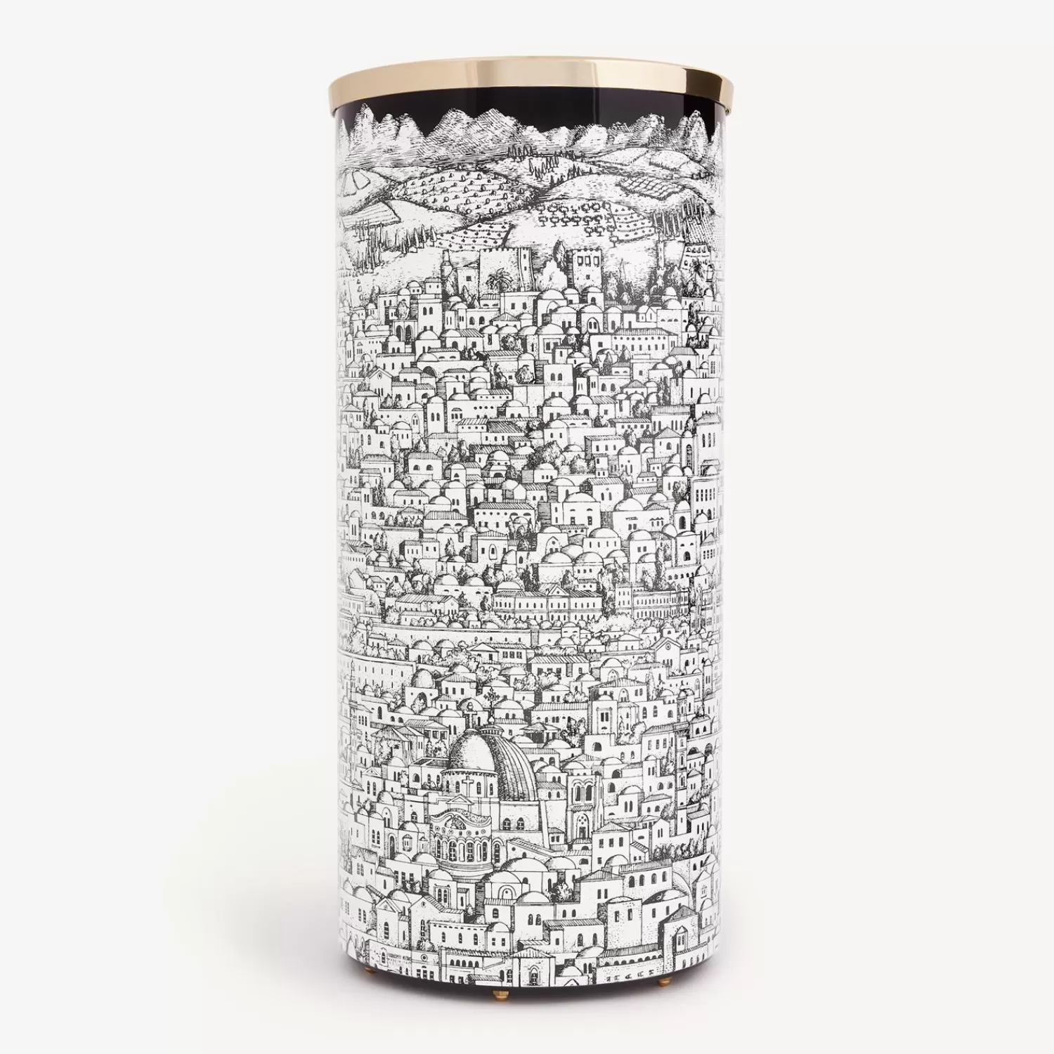 Umbrella Stands<Fornasetti Umbrella Stand Gerusalemme White/Black