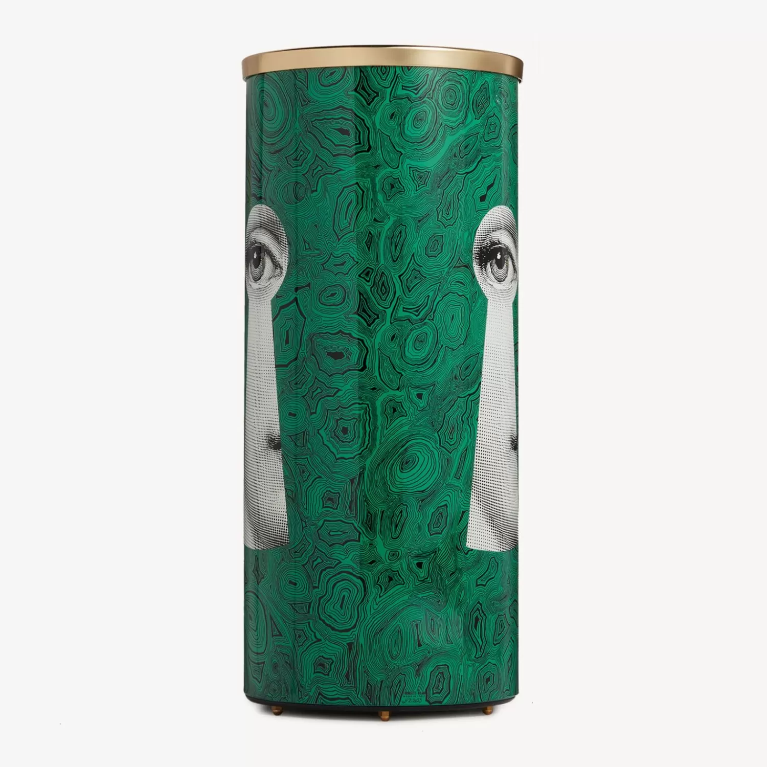 Umbrella Stands<Fornasetti Umbrella Stand Serratura Su Malachite Green/White/Black