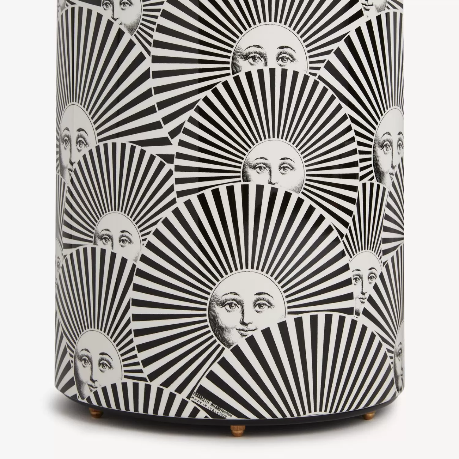 Umbrella Stands<Fornasetti Umbrella Stand Soli A Ventaglio White/Black