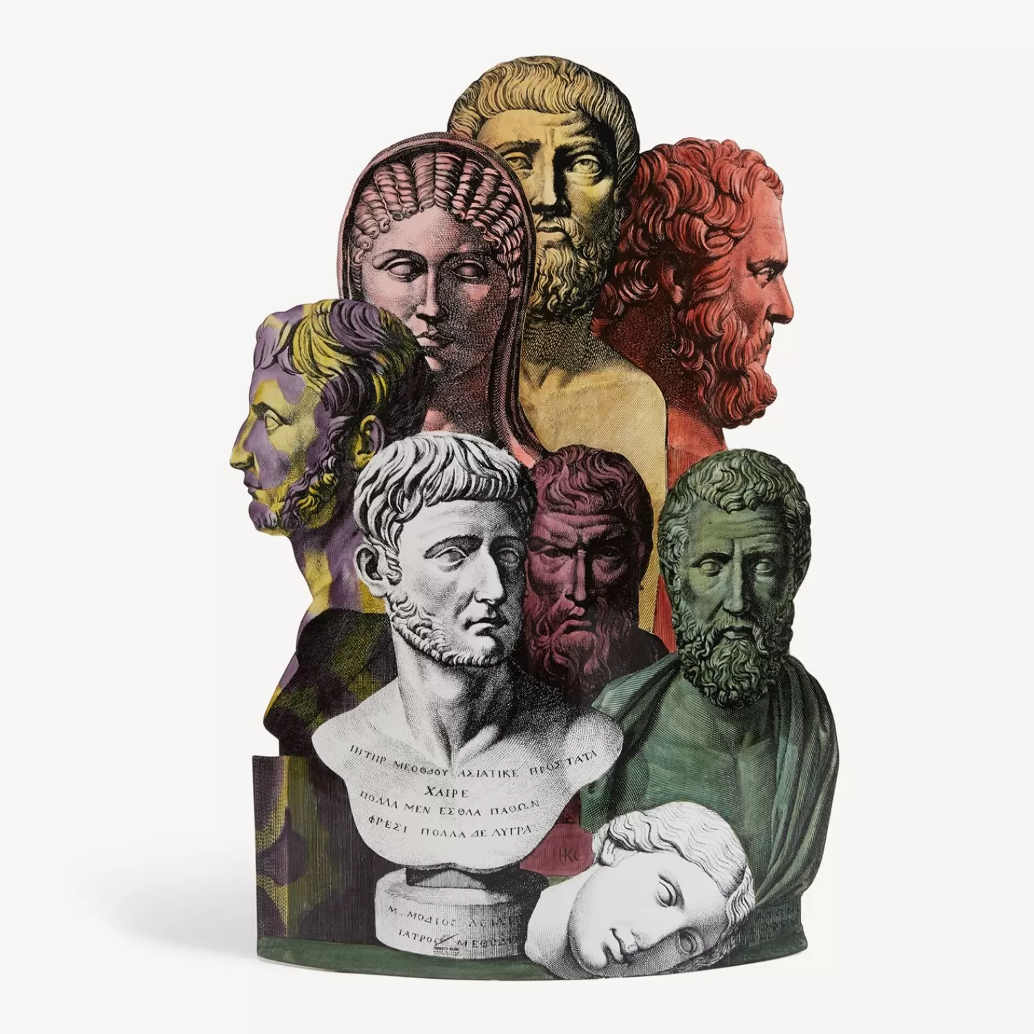 Umbrella Stands<Fornasetti Umbrella Stand Trompe L'Oeil Teste Antiche Multicolour
