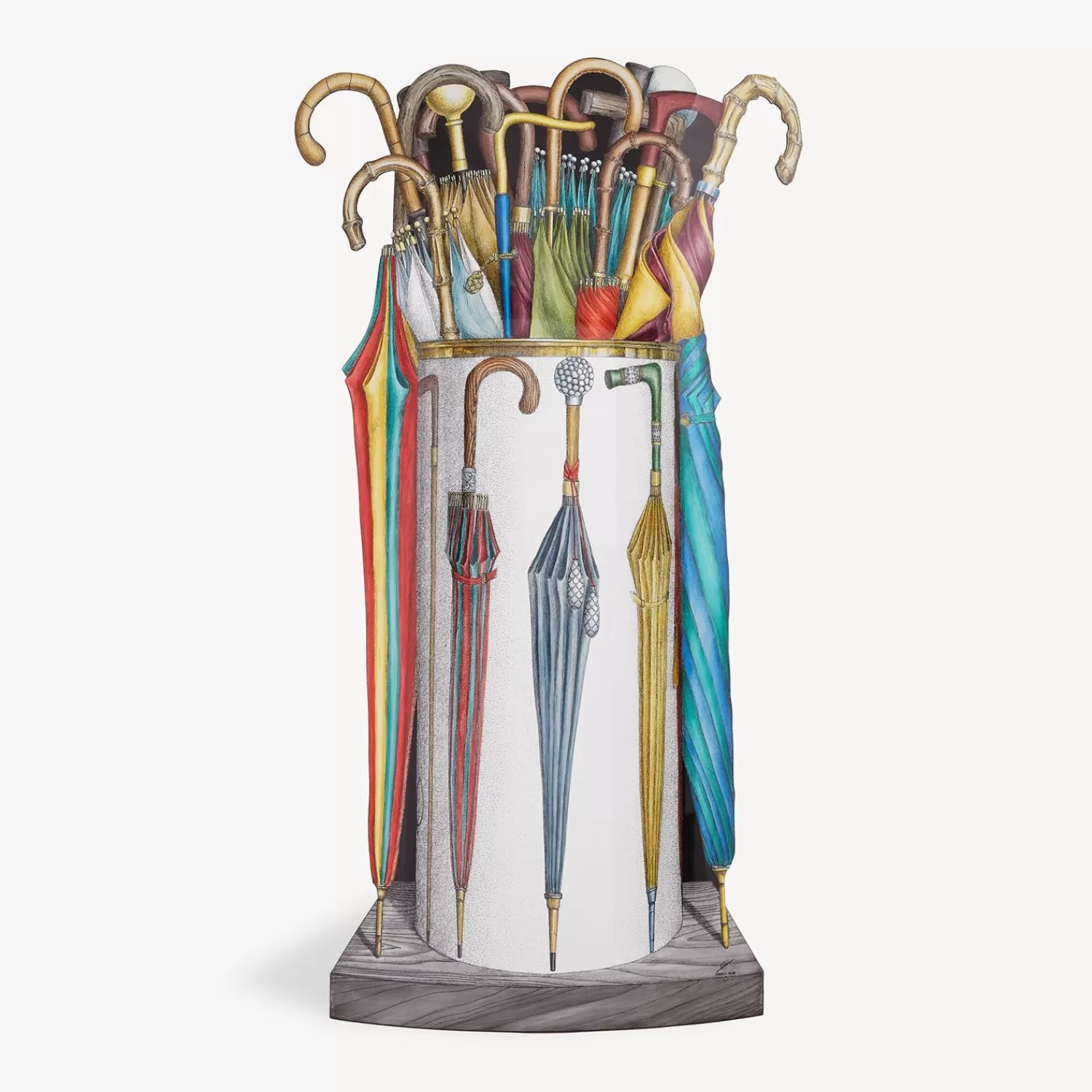 Umbrella Stands<Fornasetti Umbrella Stand Trompe L'Oeil Trompe L'Oeil Di Portaombrelli Multicolour