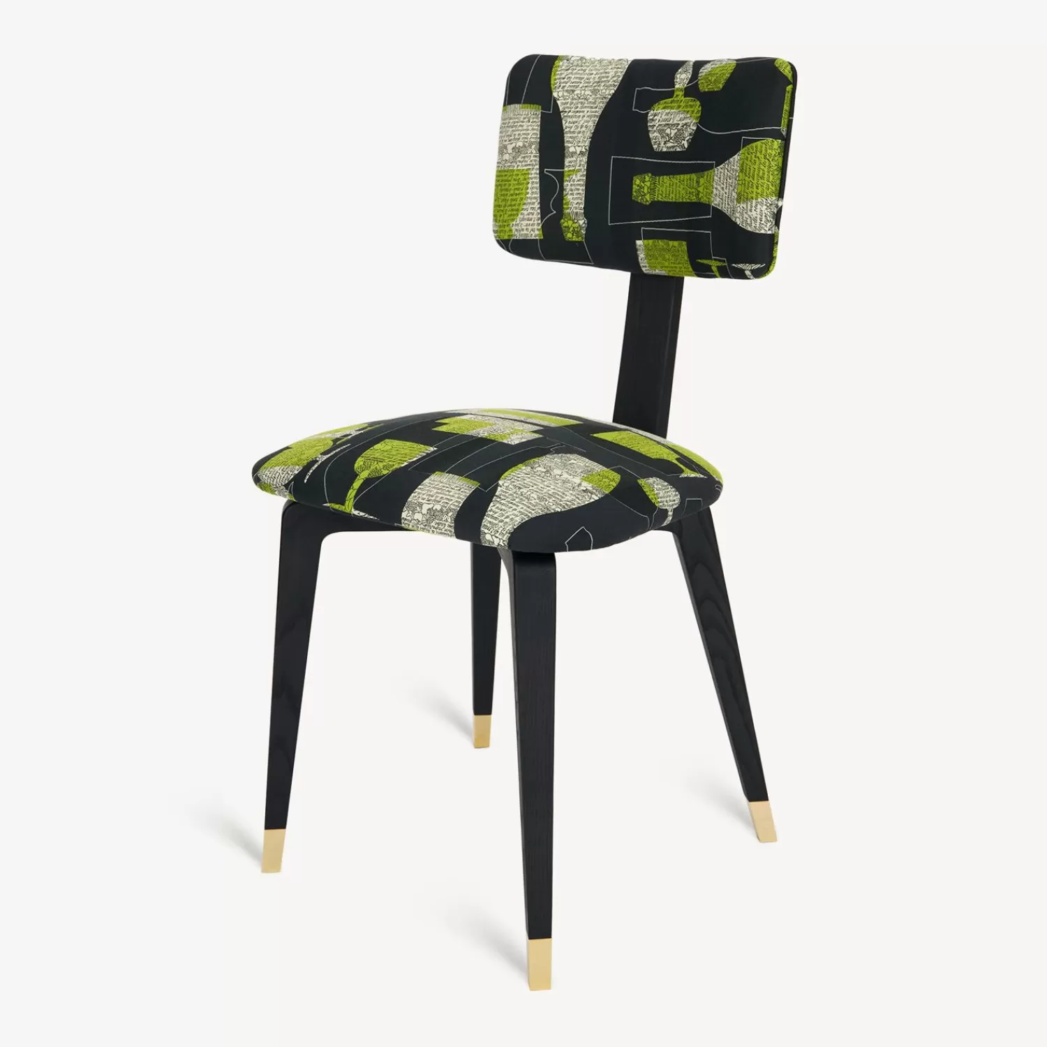 Chairs<Fornasetti Upholstered Chair Bottiglie Cocktail Black/White/Green