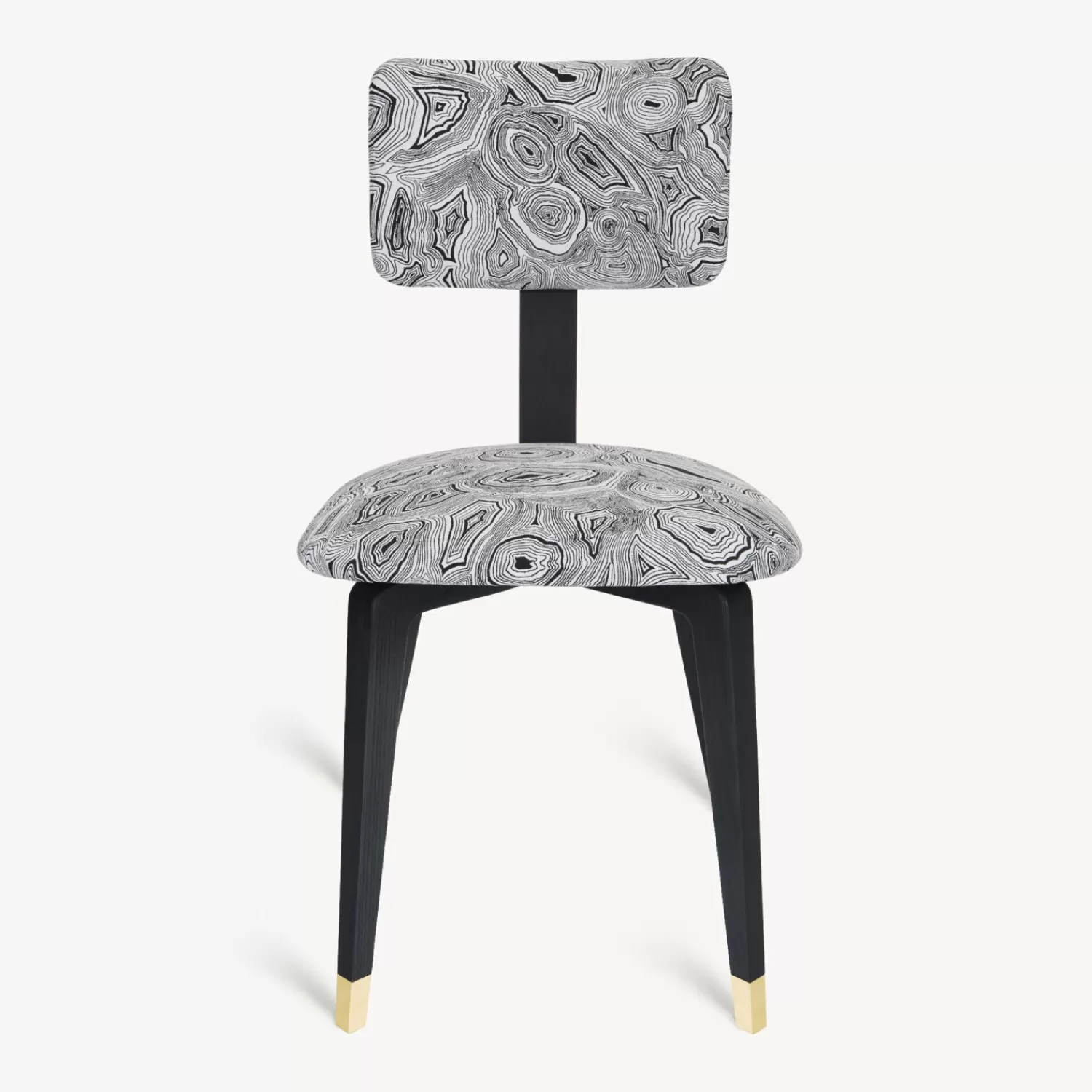Chairs<Fornasetti Upholstered Chair Malachite White/Black