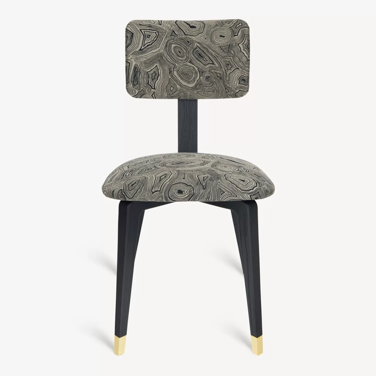 Chairs<Fornasetti Upholstered Chair Malachite Black/Gold