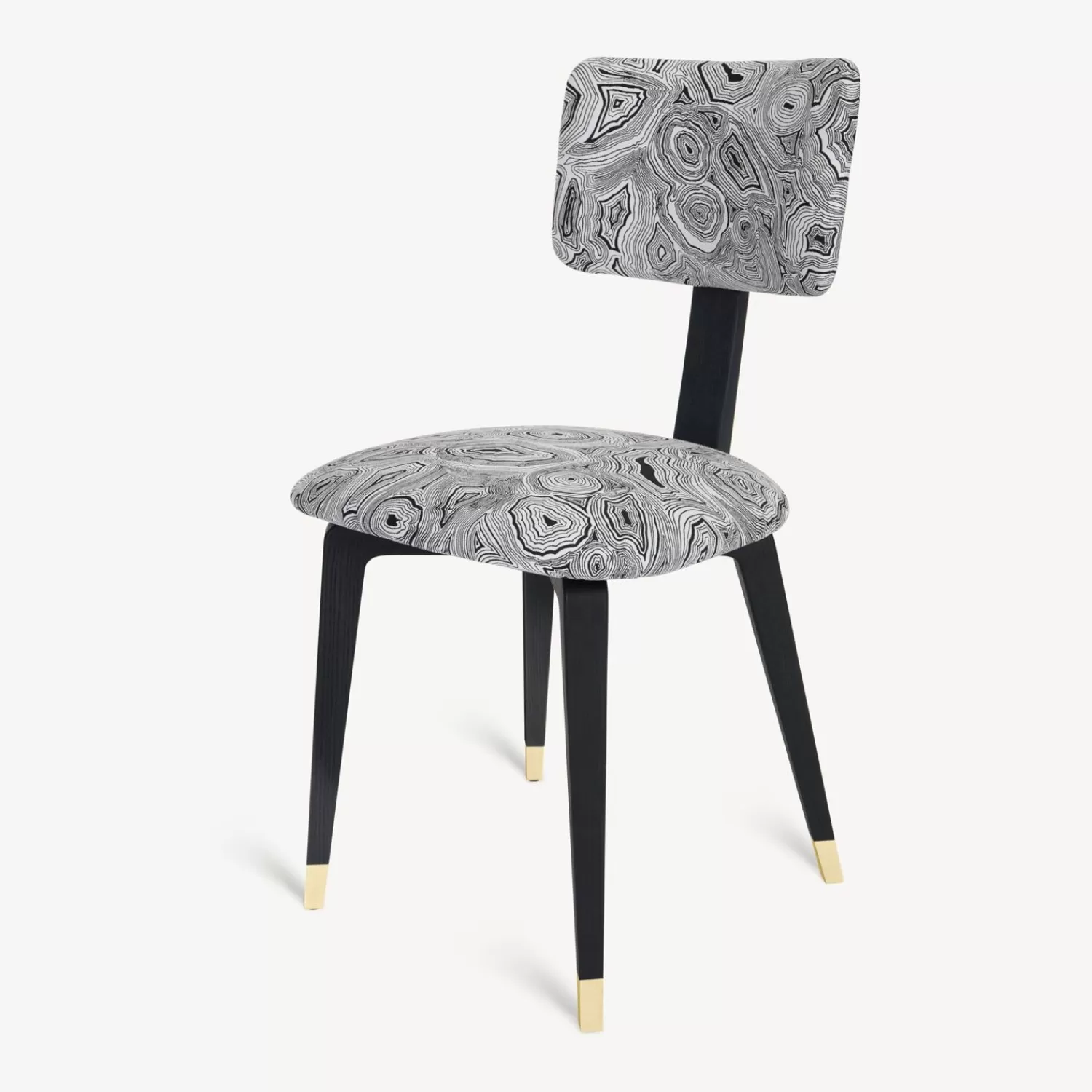 Chairs<Fornasetti Upholstered Chair Malachite White/Black