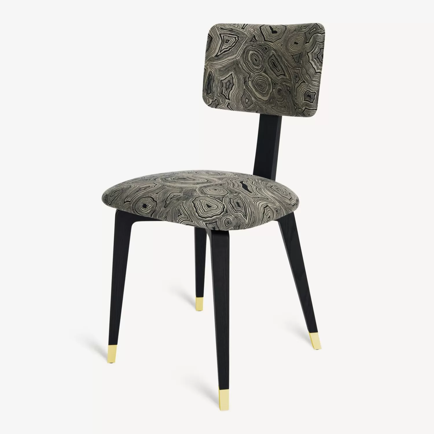 Chairs<Fornasetti Upholstered Chair Malachite Black/Gold