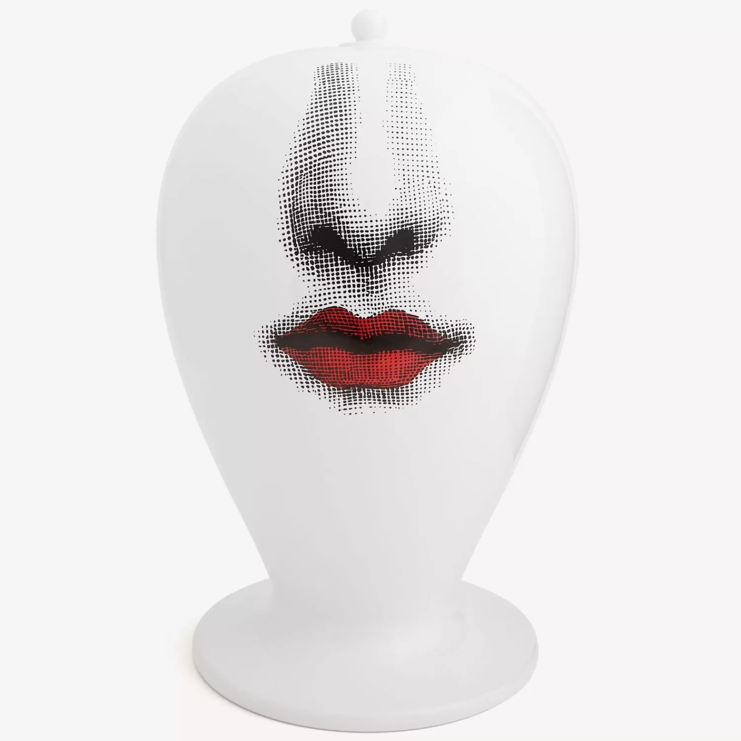 Vases<Fornasetti Vase Bacio Maxi White/Black/Red