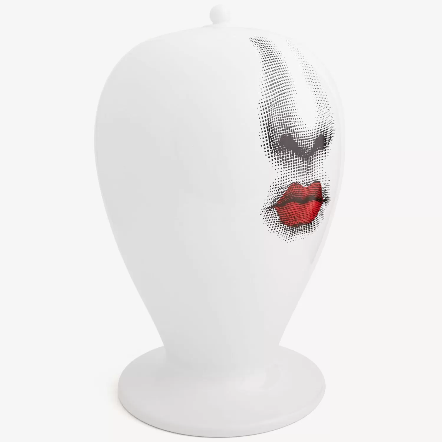 Vases<Fornasetti Vase Bacio Maxi White/Black/Red