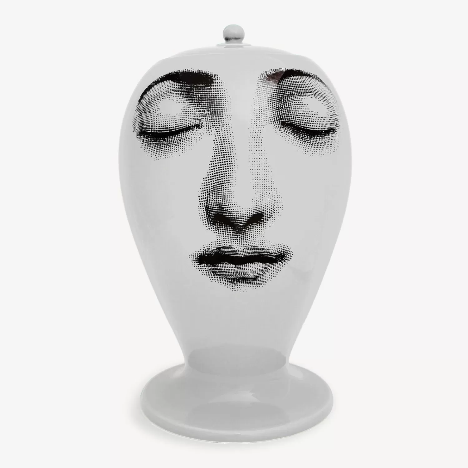 Vases<Fornasetti Vase Buongiorno/Buonanotte White/Black